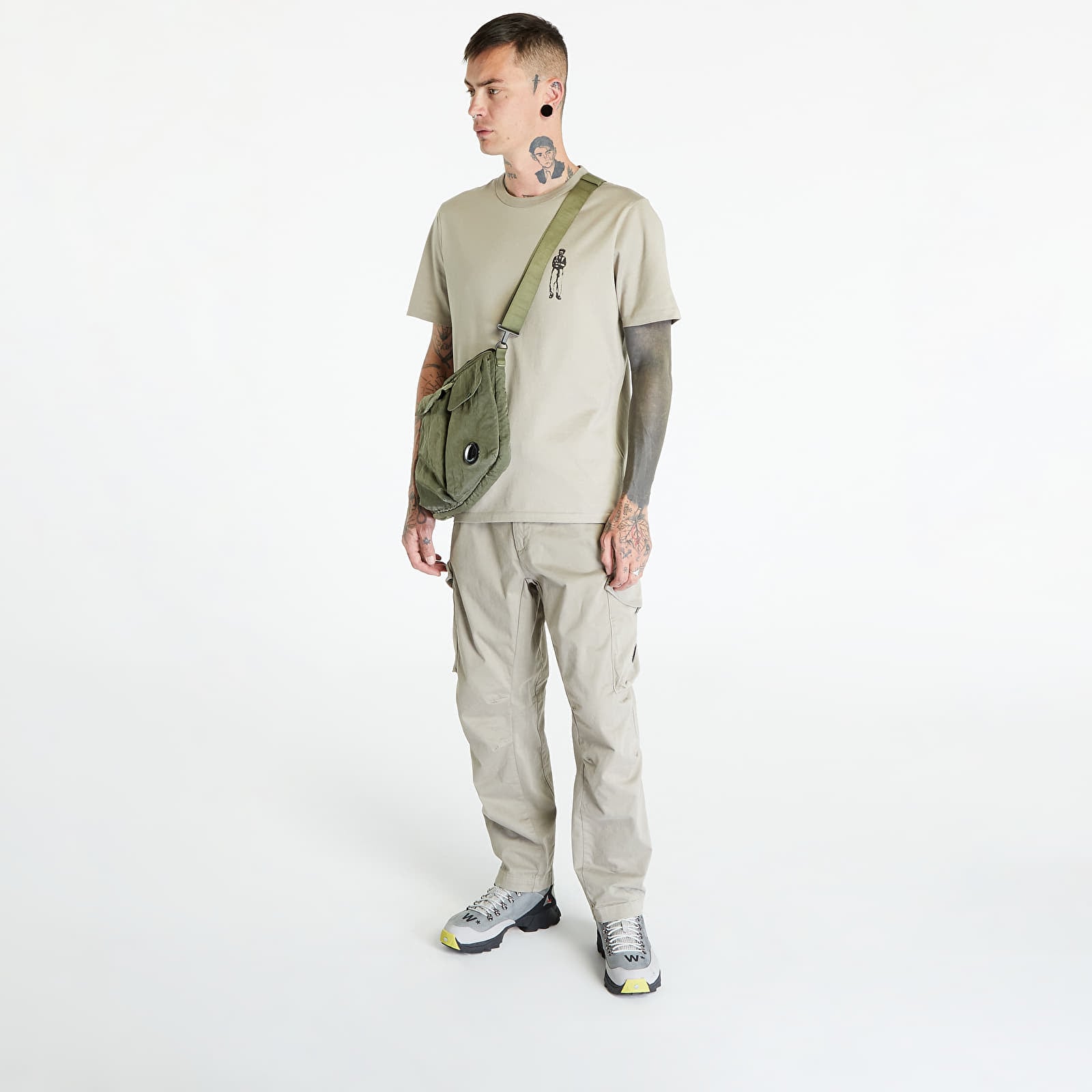 T-shirts C.P. Company Mercerized Jersey Twisted British Sailor T-Shirt Silver Sage