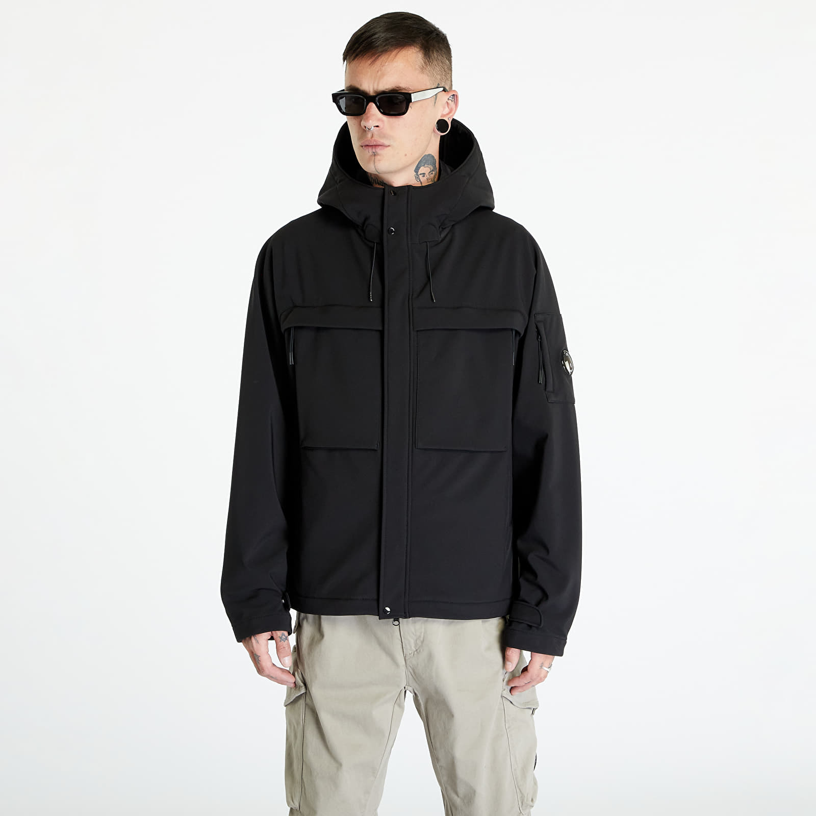 C.P. Company - c.p. shell-r hooded jacket black