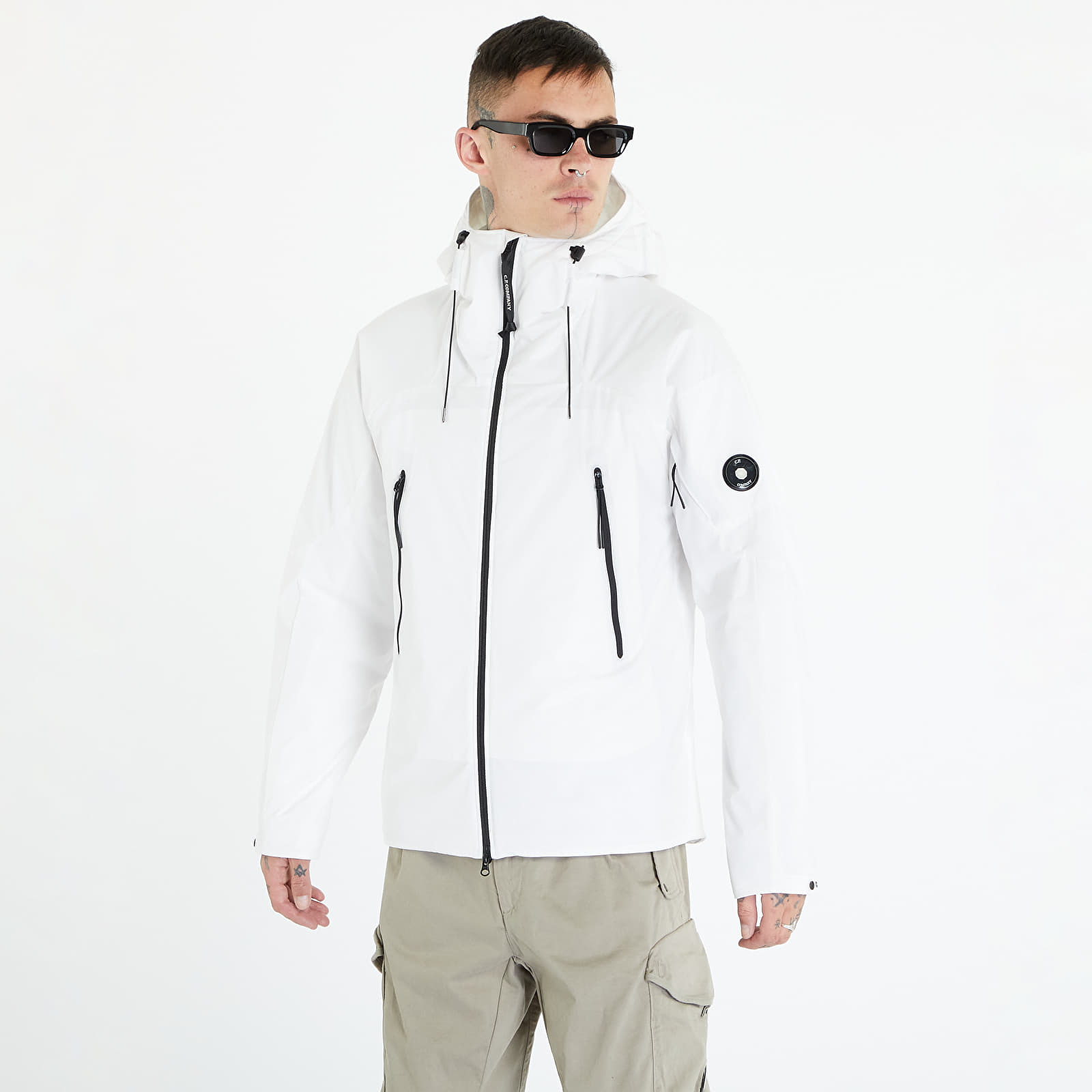 C.P. Company - pro-tek hooded jacket gauze white