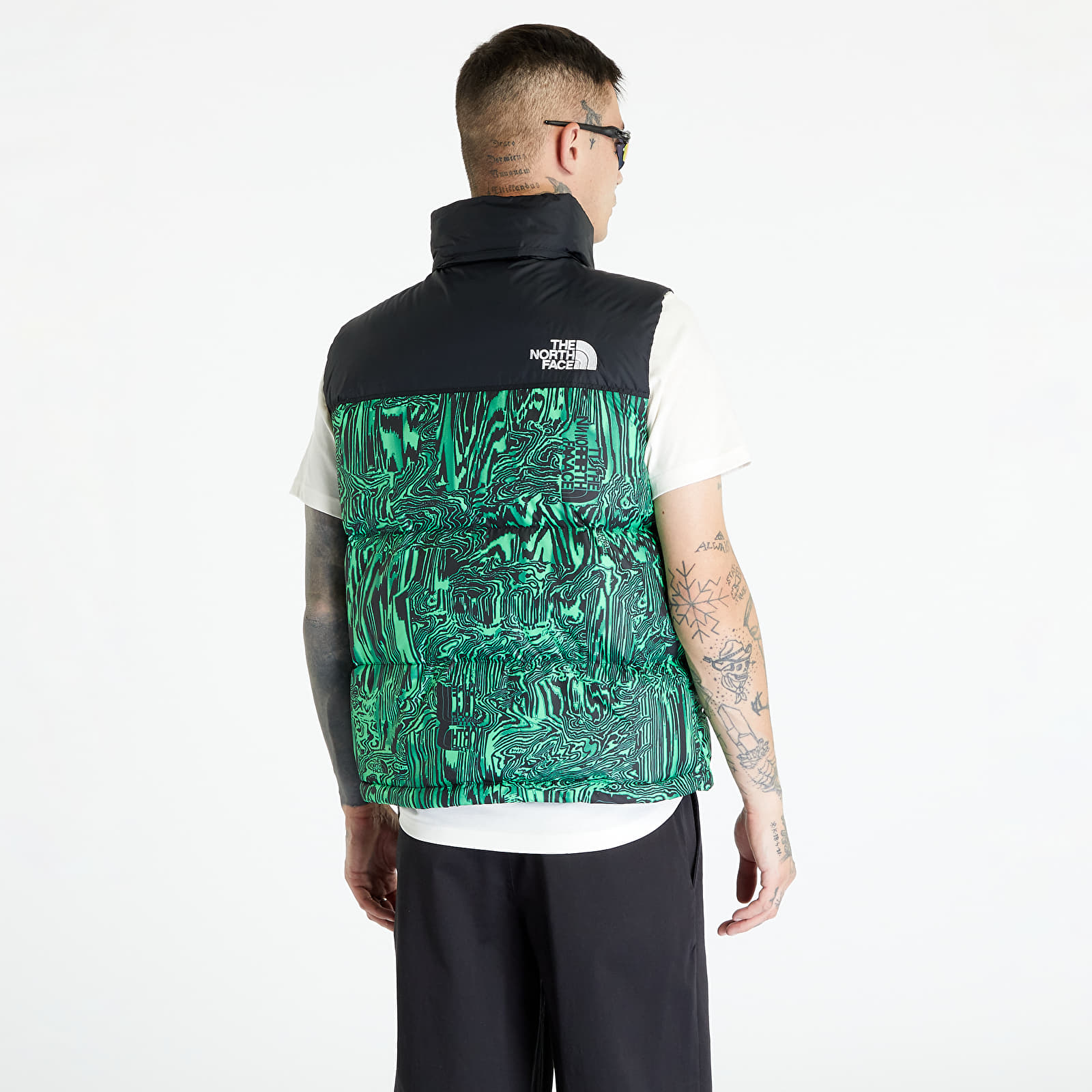 Gilè The North Face M 96 Retro Nuptse Vest Black/ Green