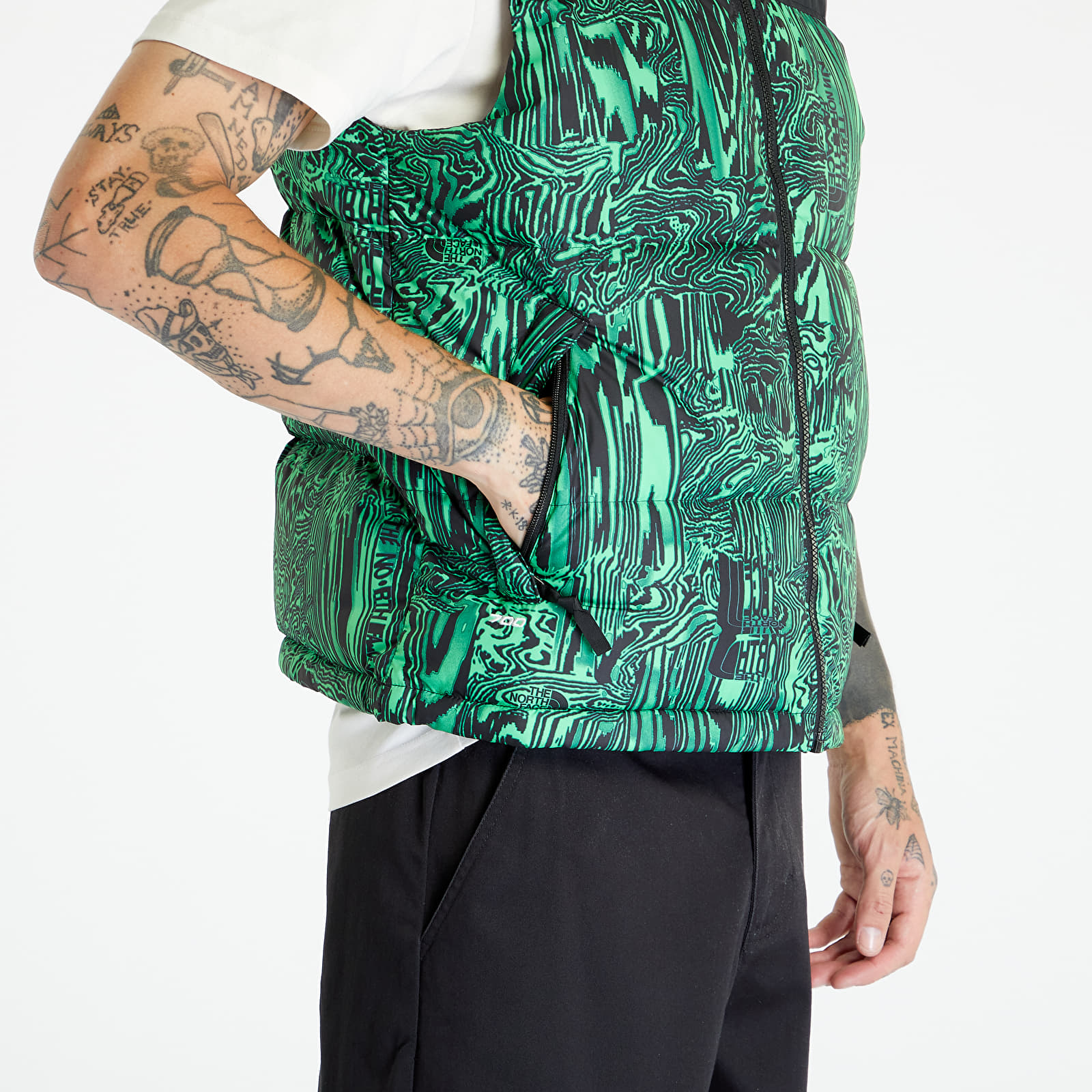 Gilè The North Face M 96 Retro Nuptse Vest Black/ Green