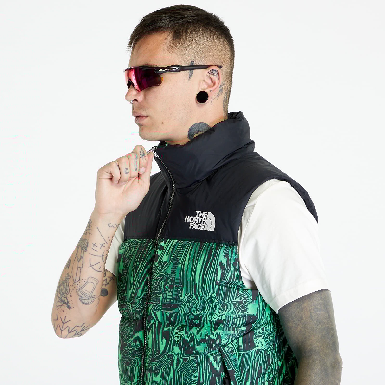 Gilè The North Face M 96 Retro Nuptse Vest Black/ Green