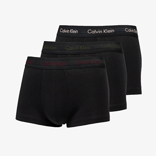 Calvin Klein Cotton Stretch Low Rise Trunk 3-Pack B-Woodrose/ Olive/ Deep Rouge Light