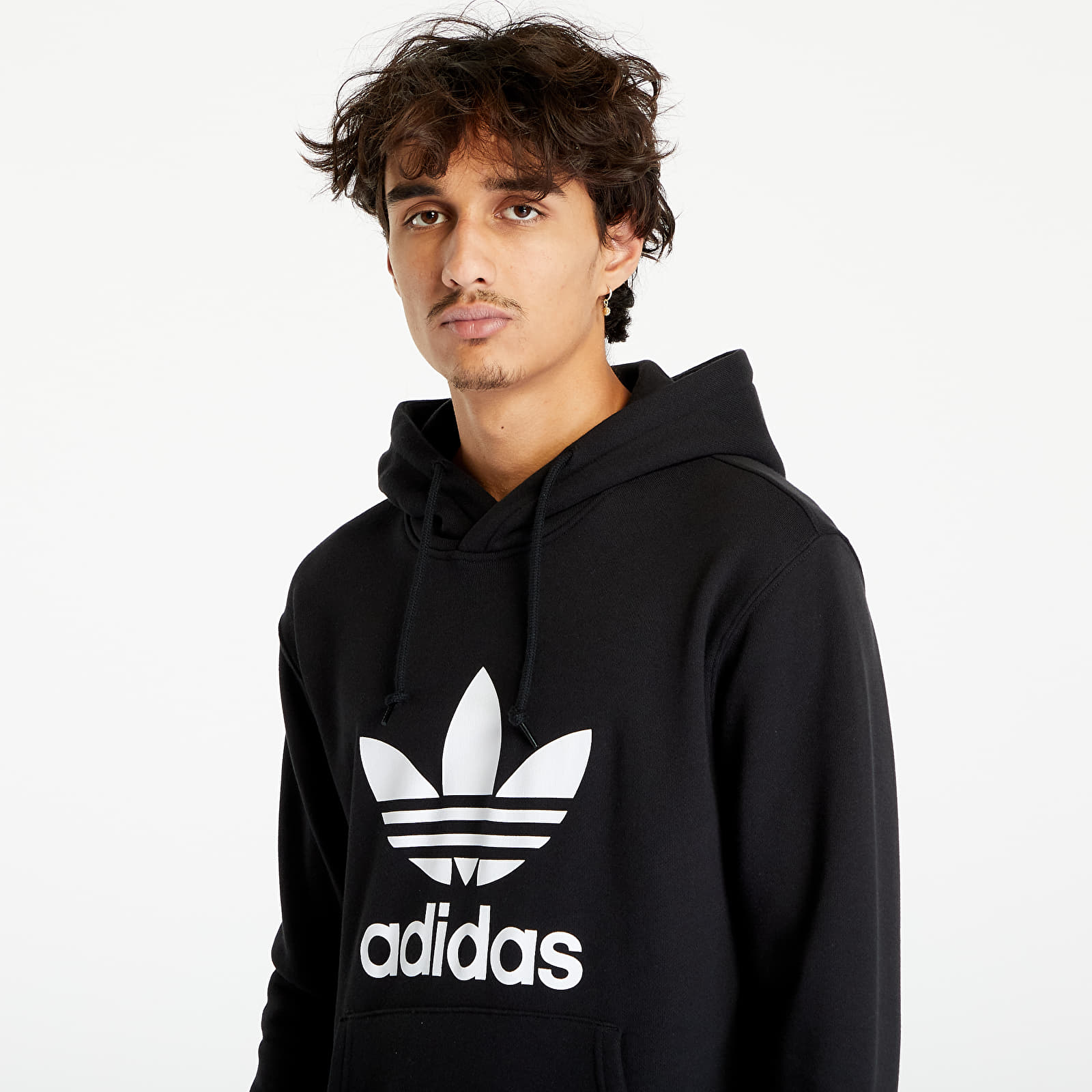 Hoodies and sweatshirts  adidas Adicolor Classics Trefoil Hoody Black/ White