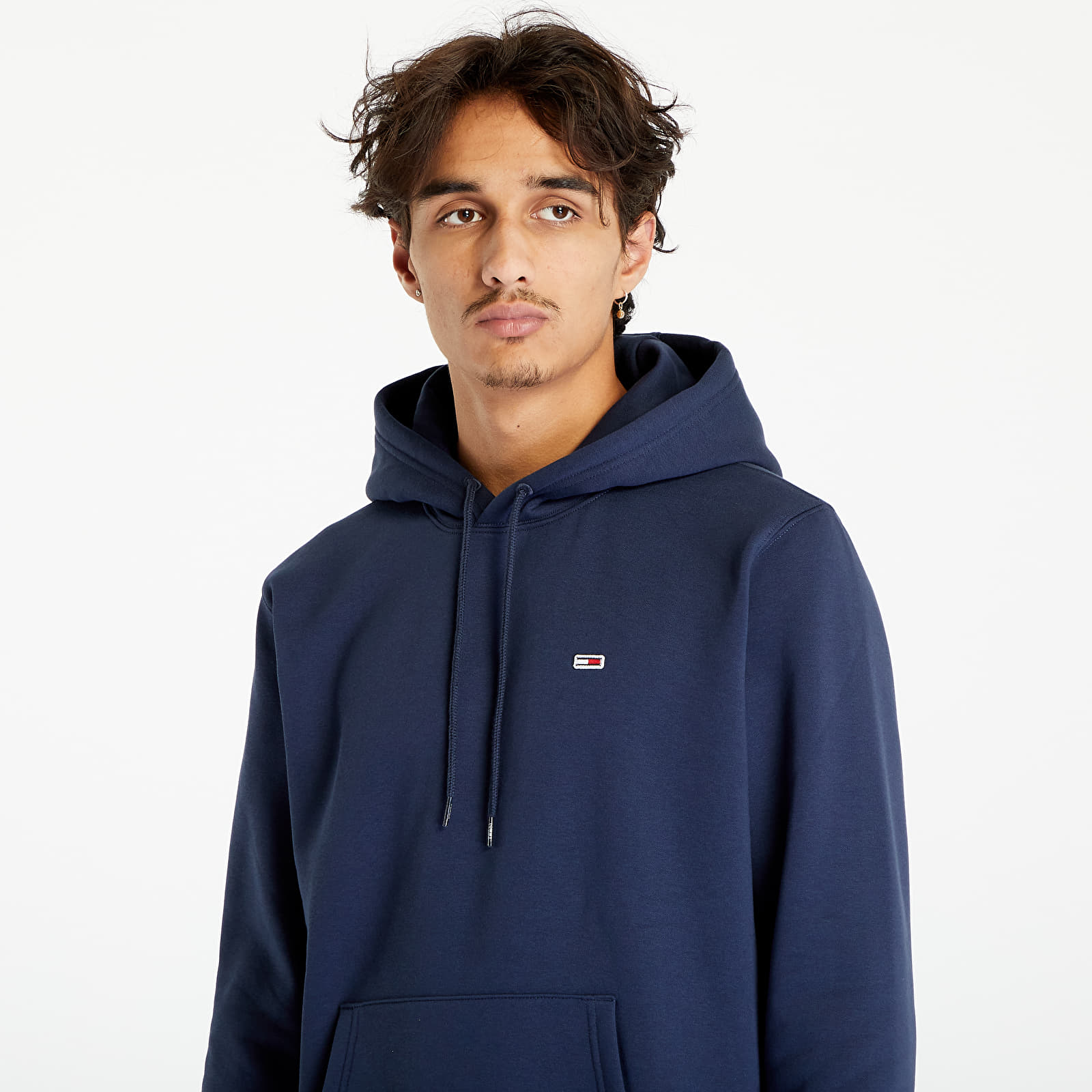 Bluzy Tommy Jeans Regular Fleece Hoodie Twilight Navy