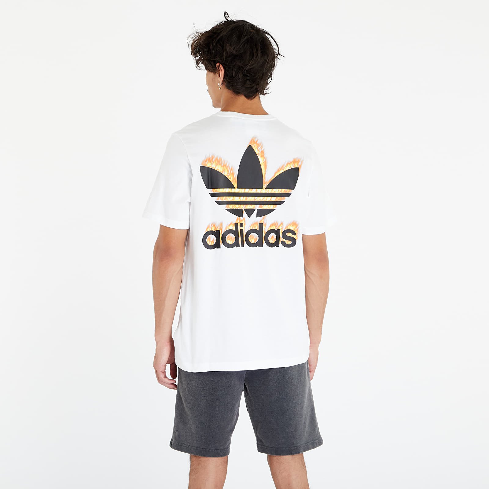 T-Shirts adidas Graphics Fire Trefoil Tee White