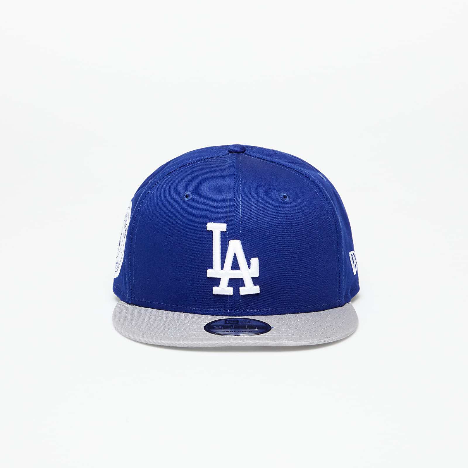 Levně New Era Los Angeles Dodgers Contrast Side Patch 9Fifty Snapback Cap Dark Royal/ Gray
