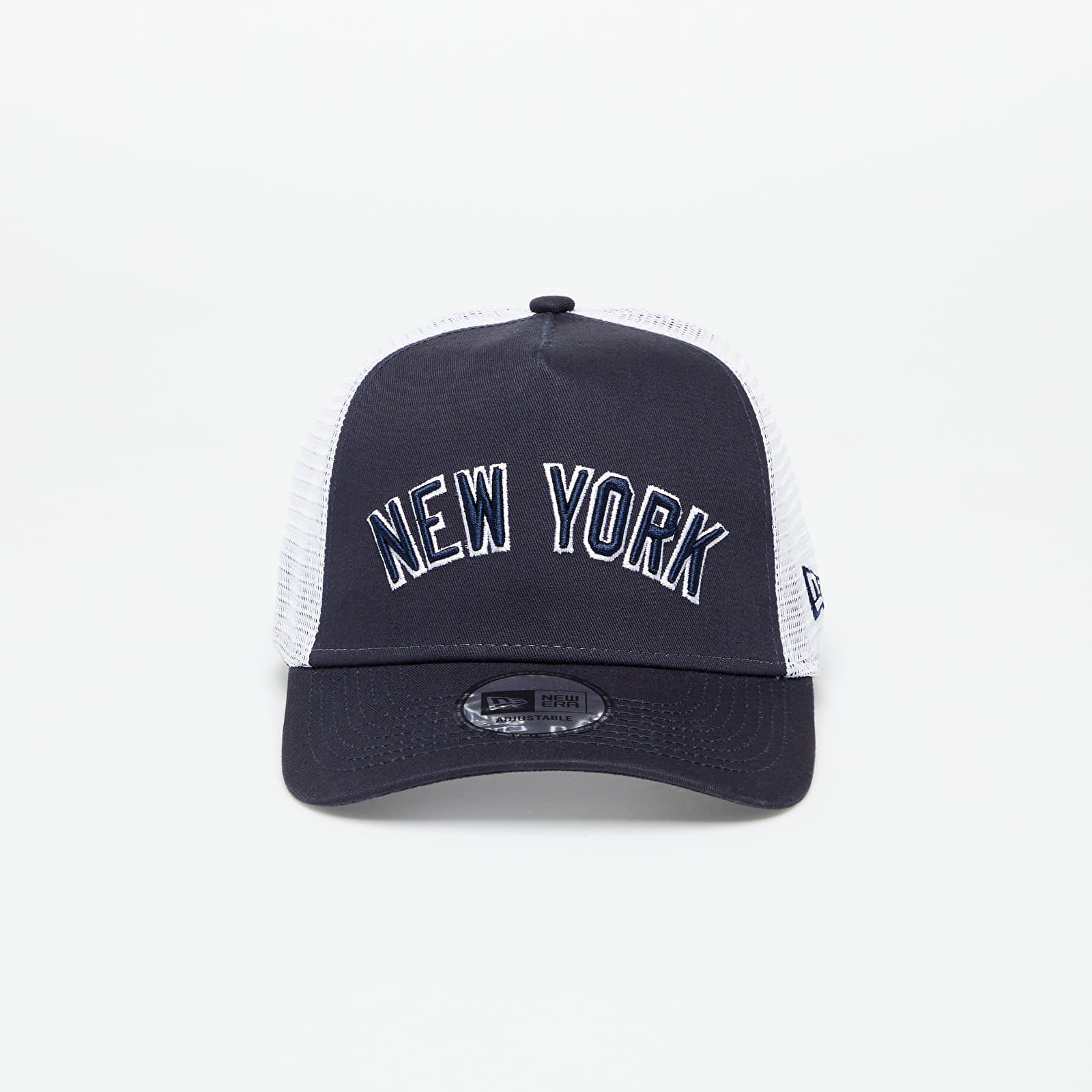 Levně New Era New York Yankees Team Script Trucker Cap Navy/ Optic White