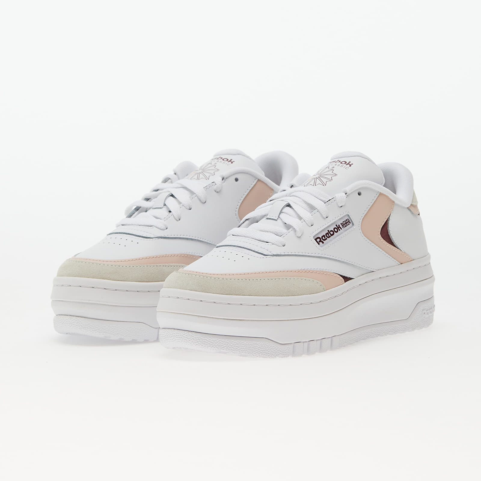 Încălțăminte și sneakerși pentru femei Reebok Club C Extra Ftw White/ Pospin/ Clamar