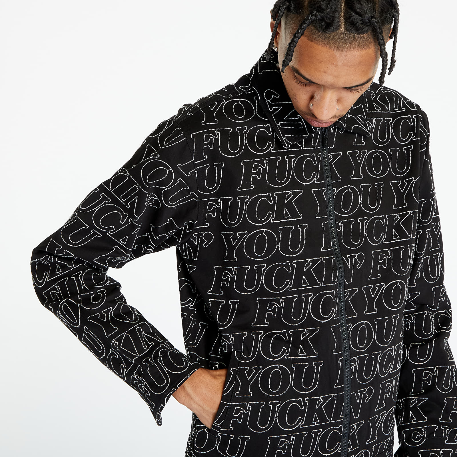 Jackets RIPNDIP Fuckin Fuck Quilted Work Jacket Black | Footshop