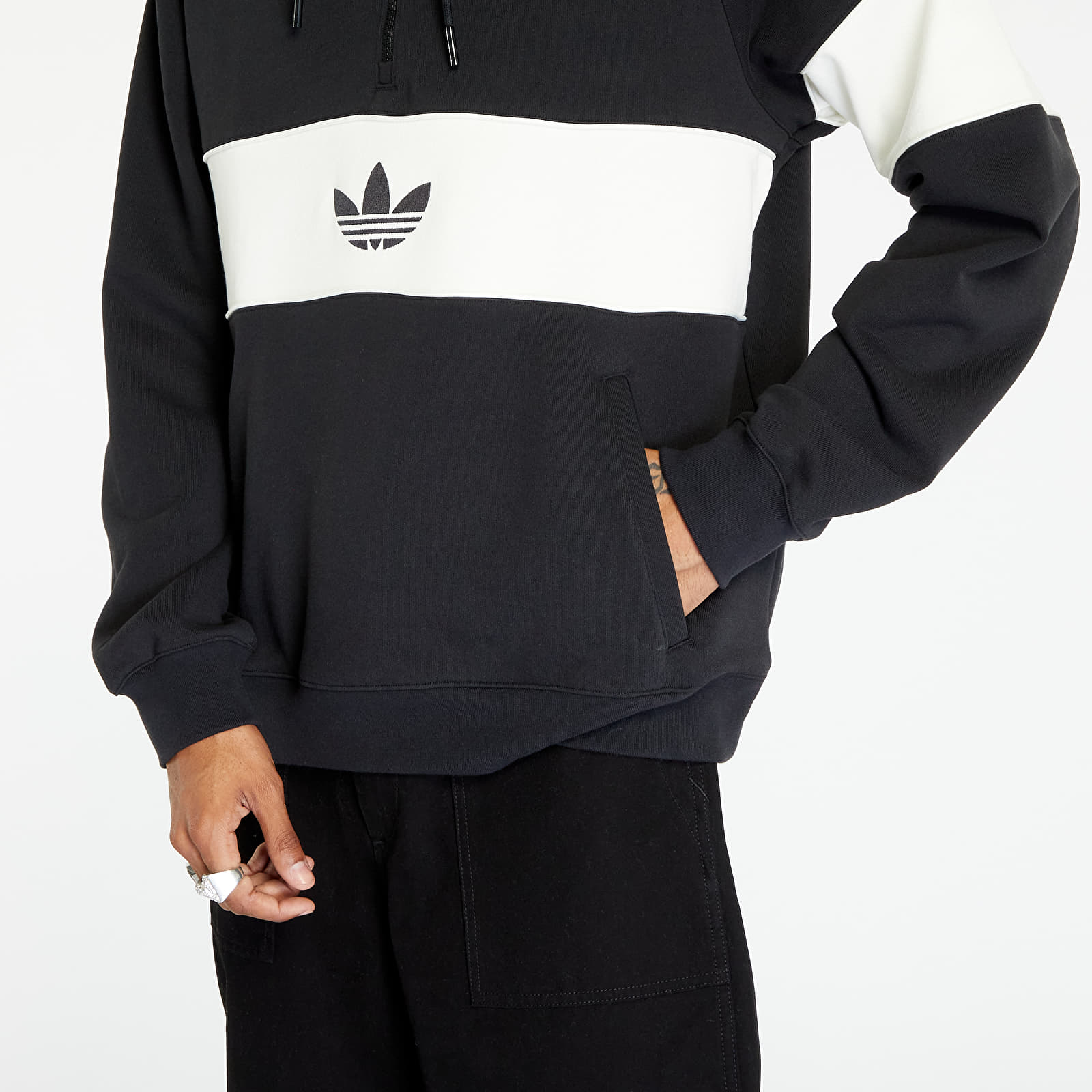 Mikiny adidas Hack Ny Cutline Hoodie Black