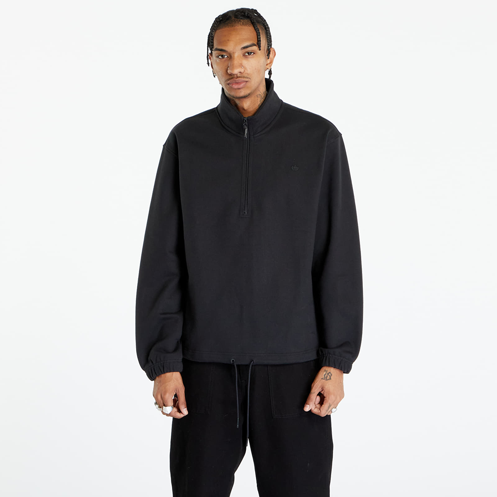 Hanorace adidas Adicolor Contempo Half-Zip Crew Sweatshirt Black