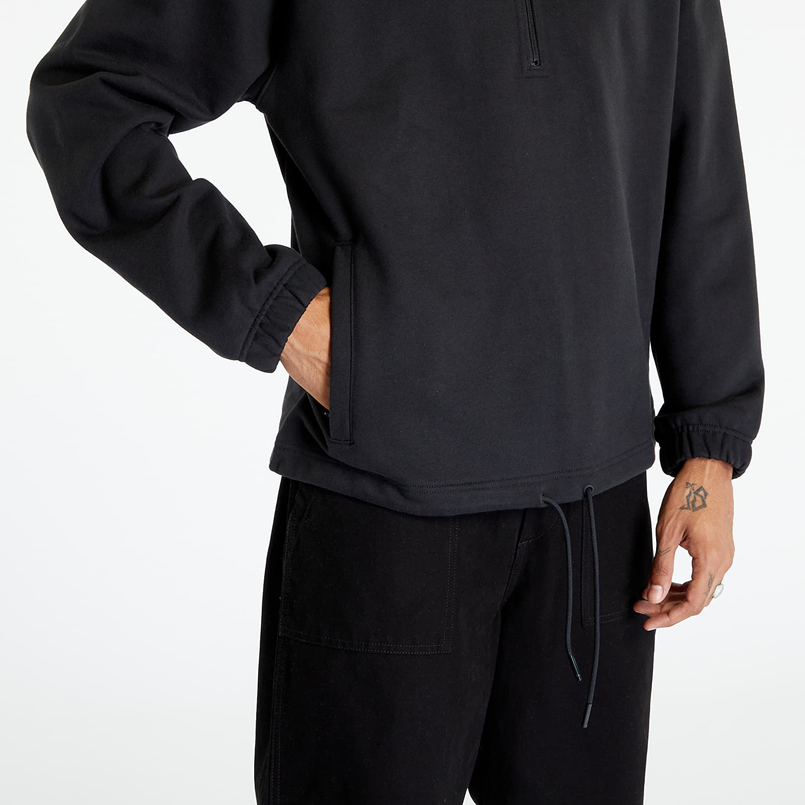Hanorace adidas Adicolor Contempo Half-Zip Crew Sweatshirt Black