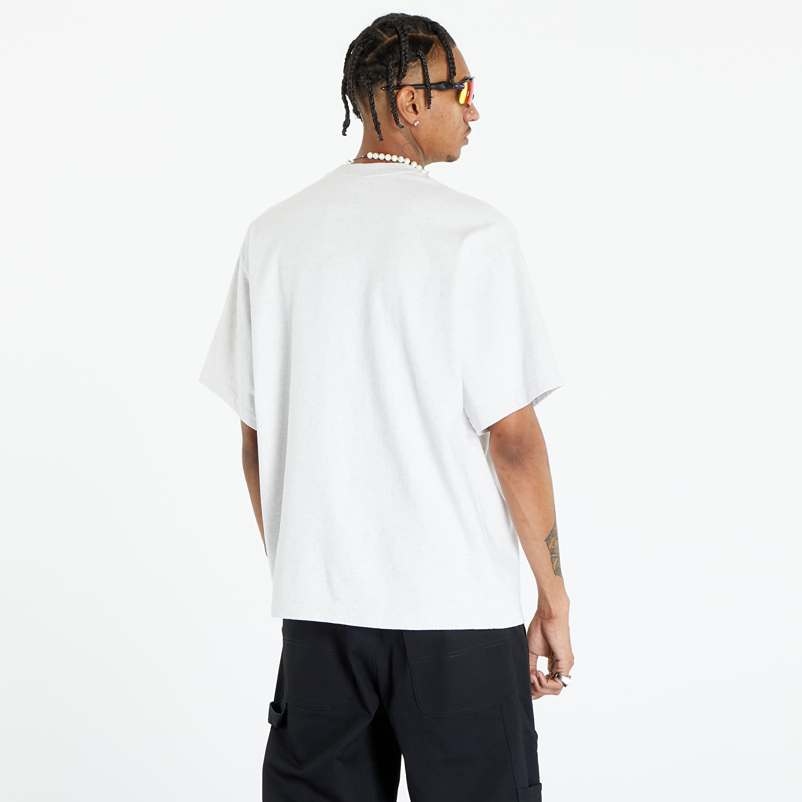 Koszulki Nike Solo Swoosh Men's Short-Sleeve Heavyweight Top Birch Heather/ White