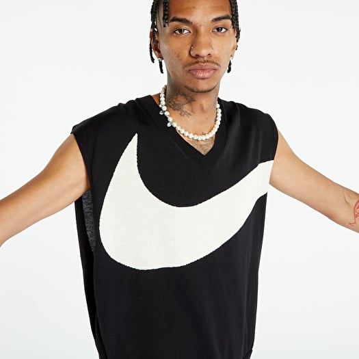 Vests Nike Swoosh Sweater Vest Black Coconut Milk Footshop