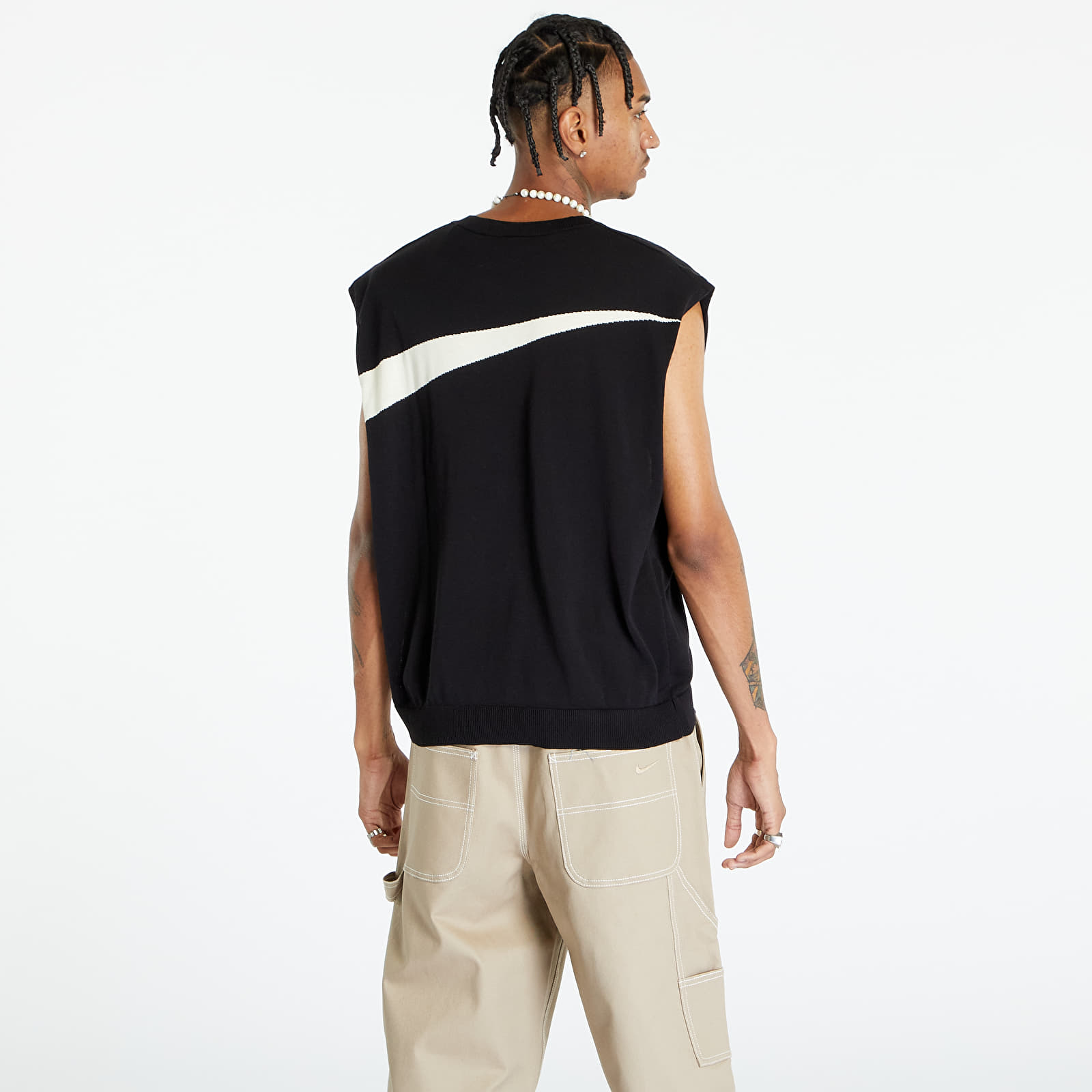 Vests Nike Swoosh Sweater Vest Black Coconut Milk Footshop