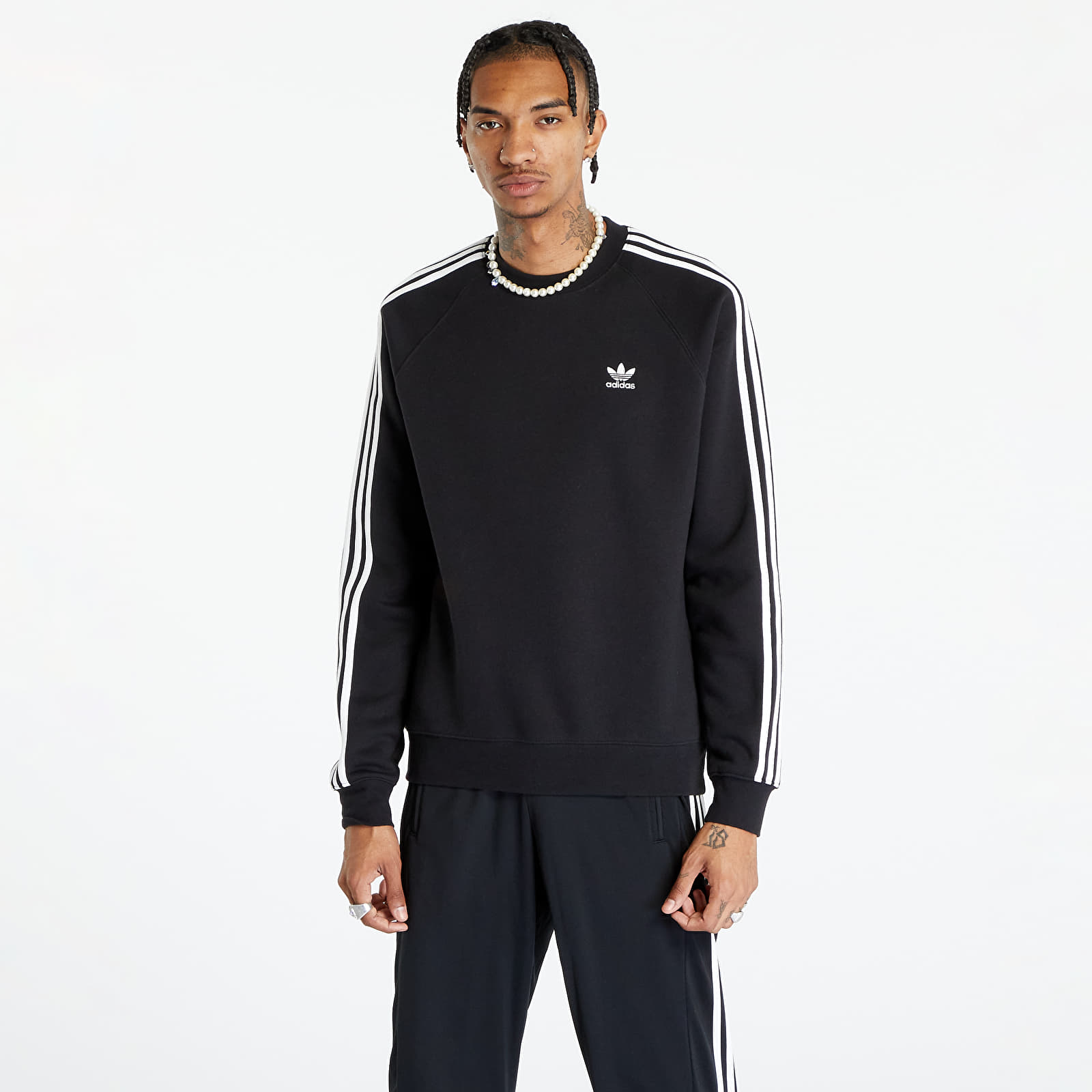 Mikiny adidas Adicolor Classics 3-Stripes Sweatshirt Black