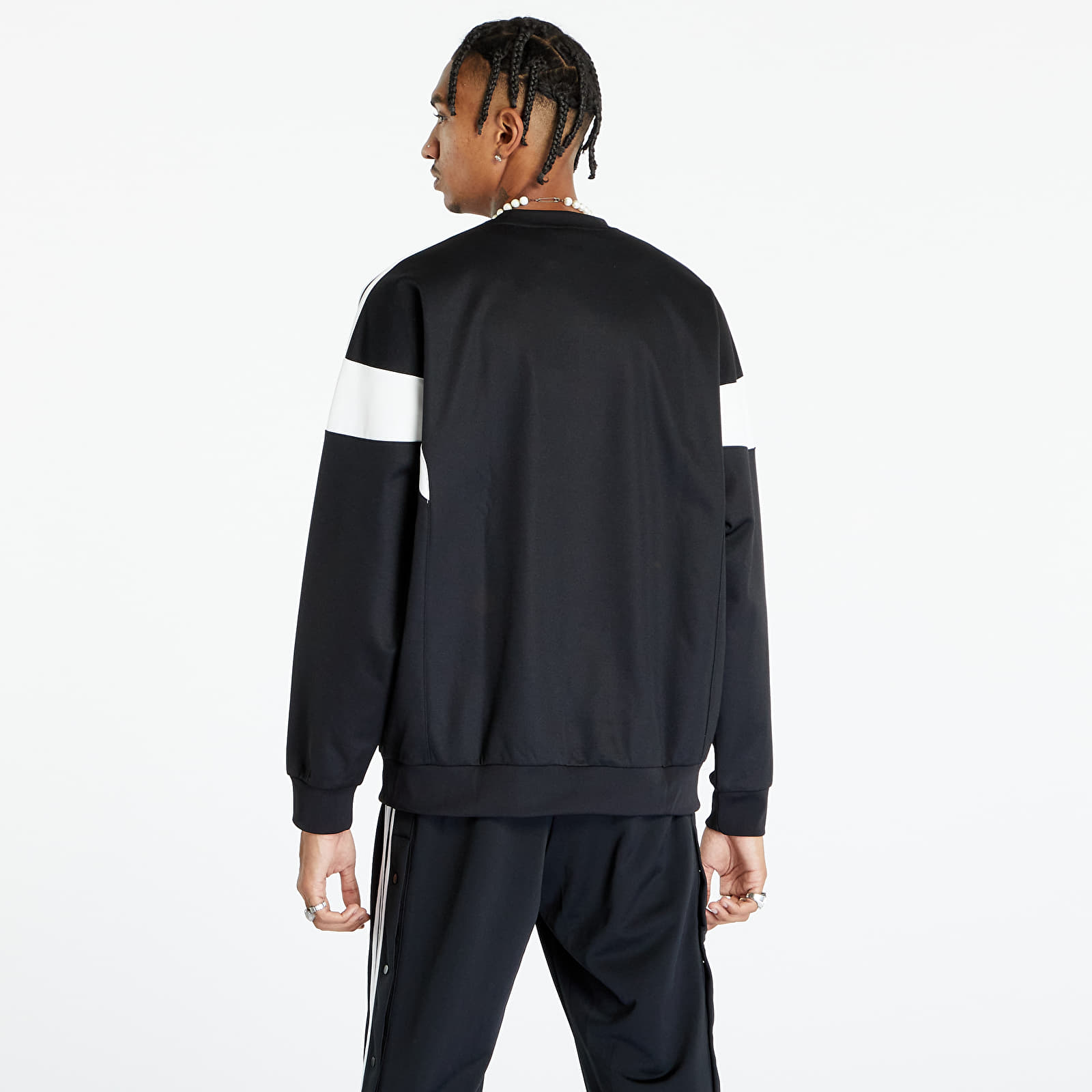 Mikiny adidas Adicolor Classics Cut Line Sweatshirt Black