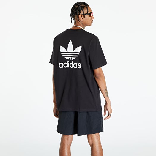 adidas Back Front Trefoil Boxy Tee Black White Footshop
