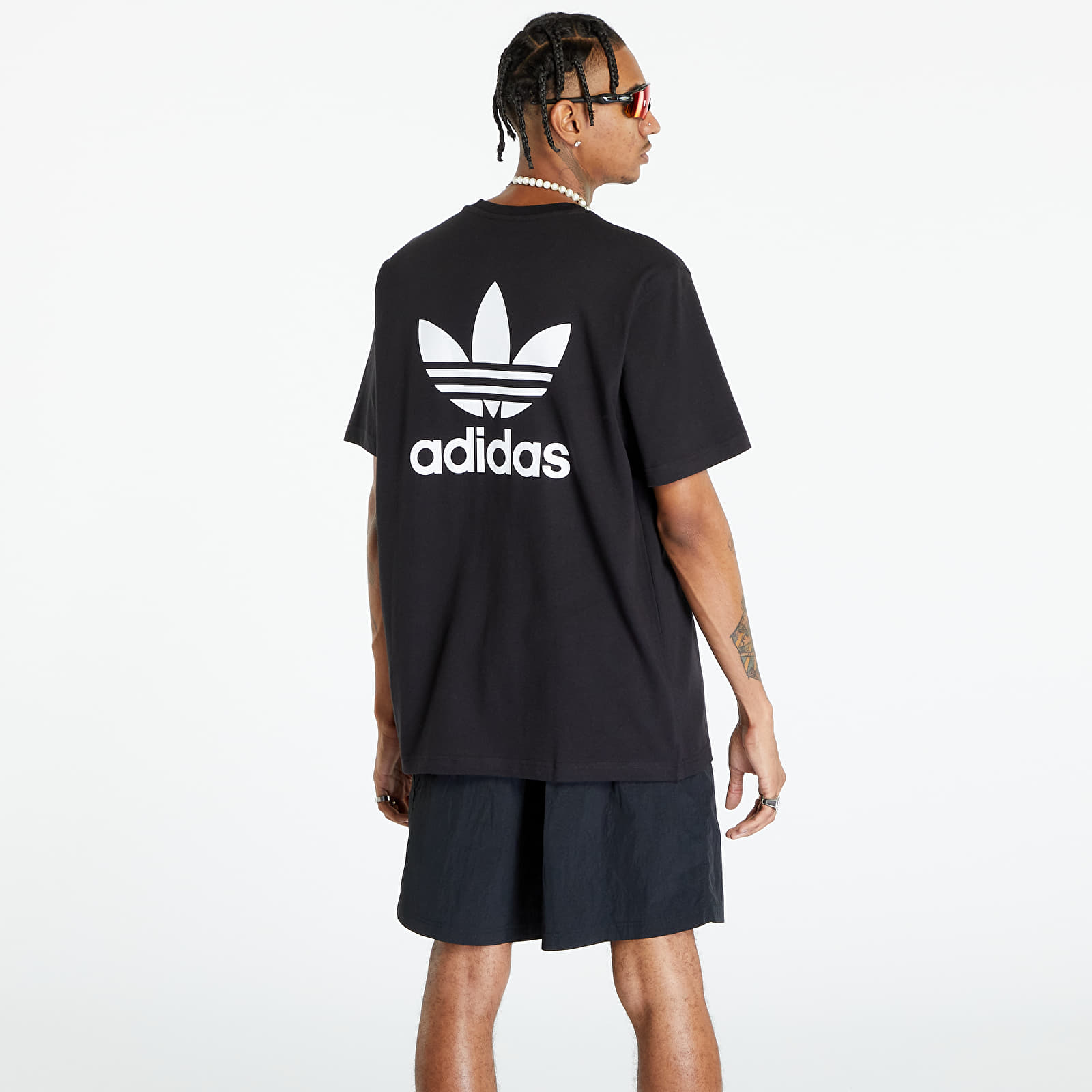 Tricouri  adidas Back+Front Trefoil Boxy Tee Black/ White