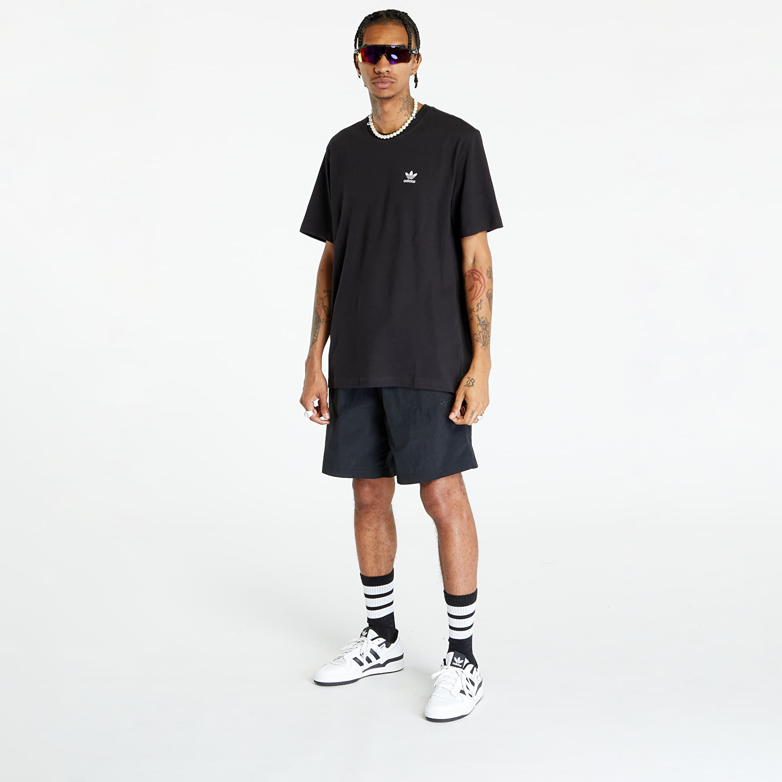 Tricouri  adidas Back+Front Trefoil Boxy Tee Black/ White