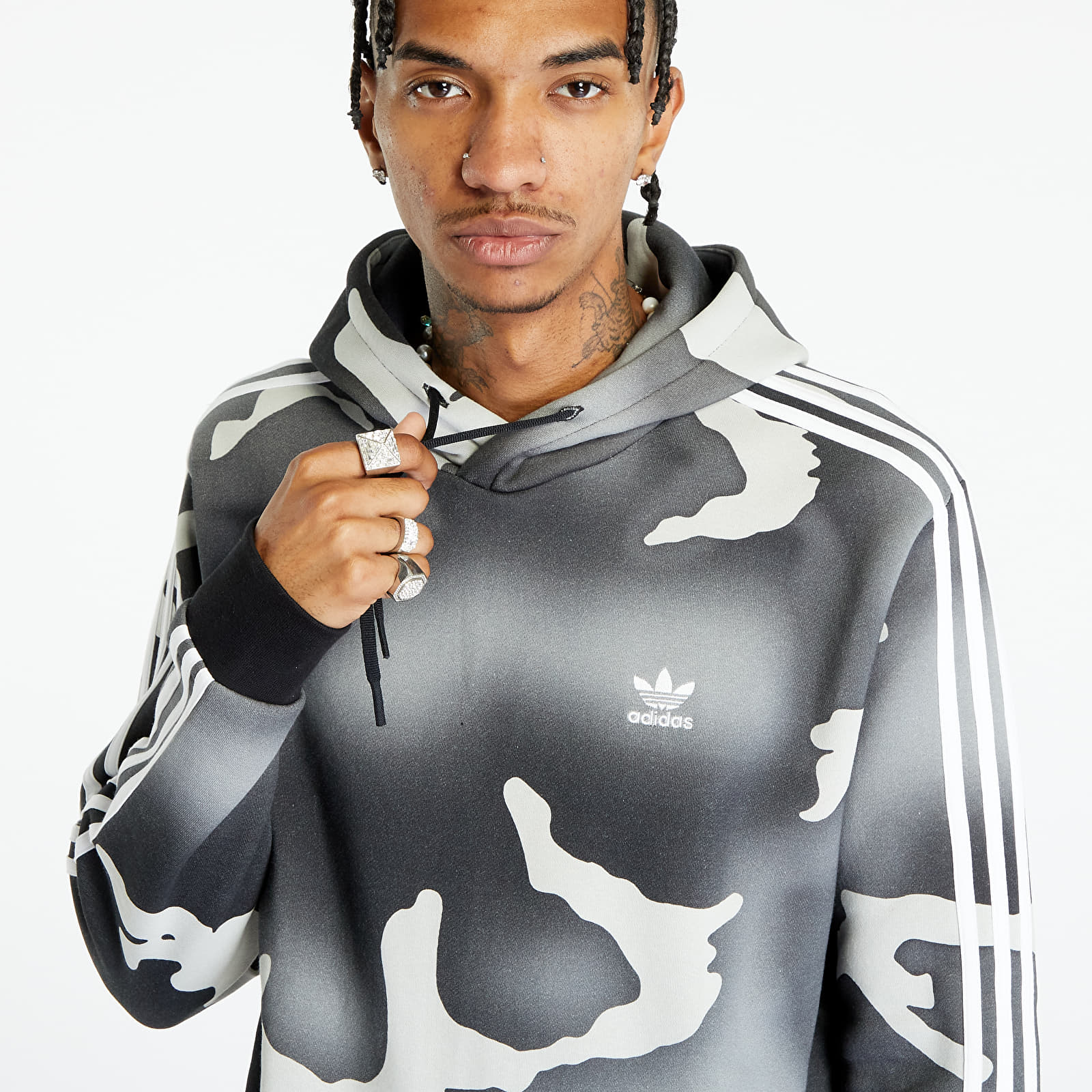 Hoodies and sweatshirts  adidas Camo Aop Hoodie Black