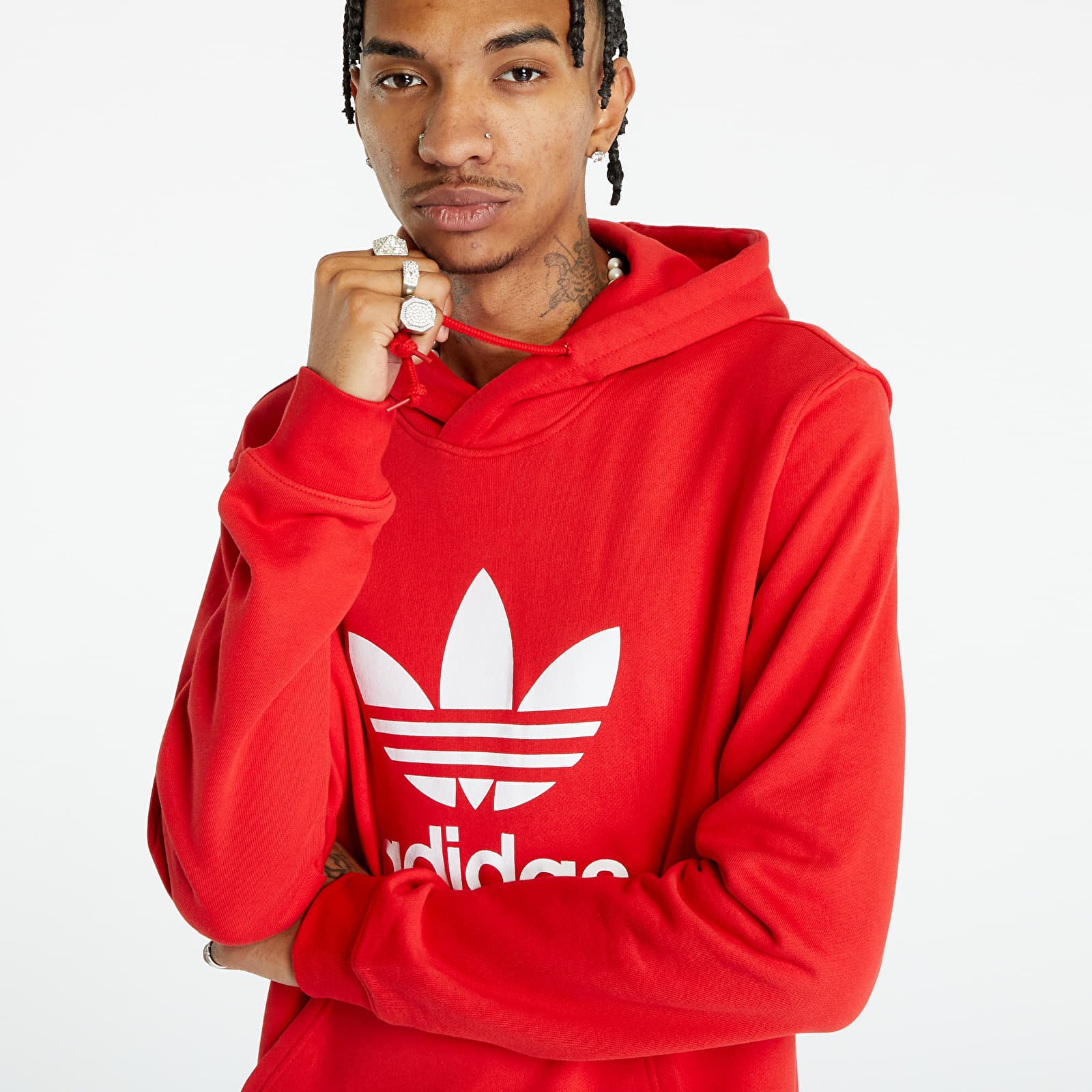 Hoodies and sweatshirts  adidas Trefoil Hoody Better Scarlet