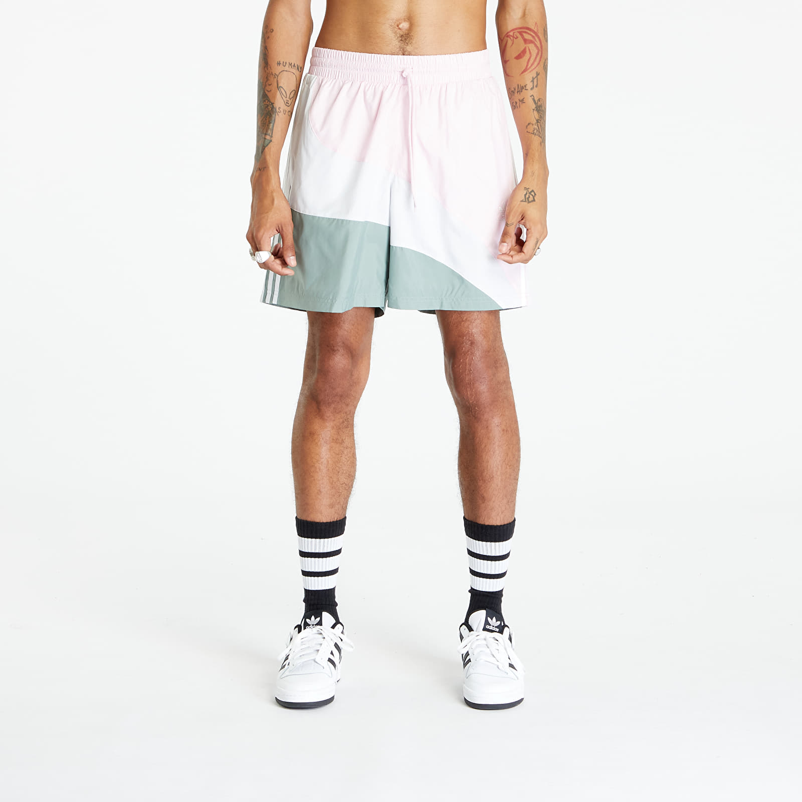 Pantaloni scurți adidas Swirl Woven Shorts Clear Pink/ Silver Green