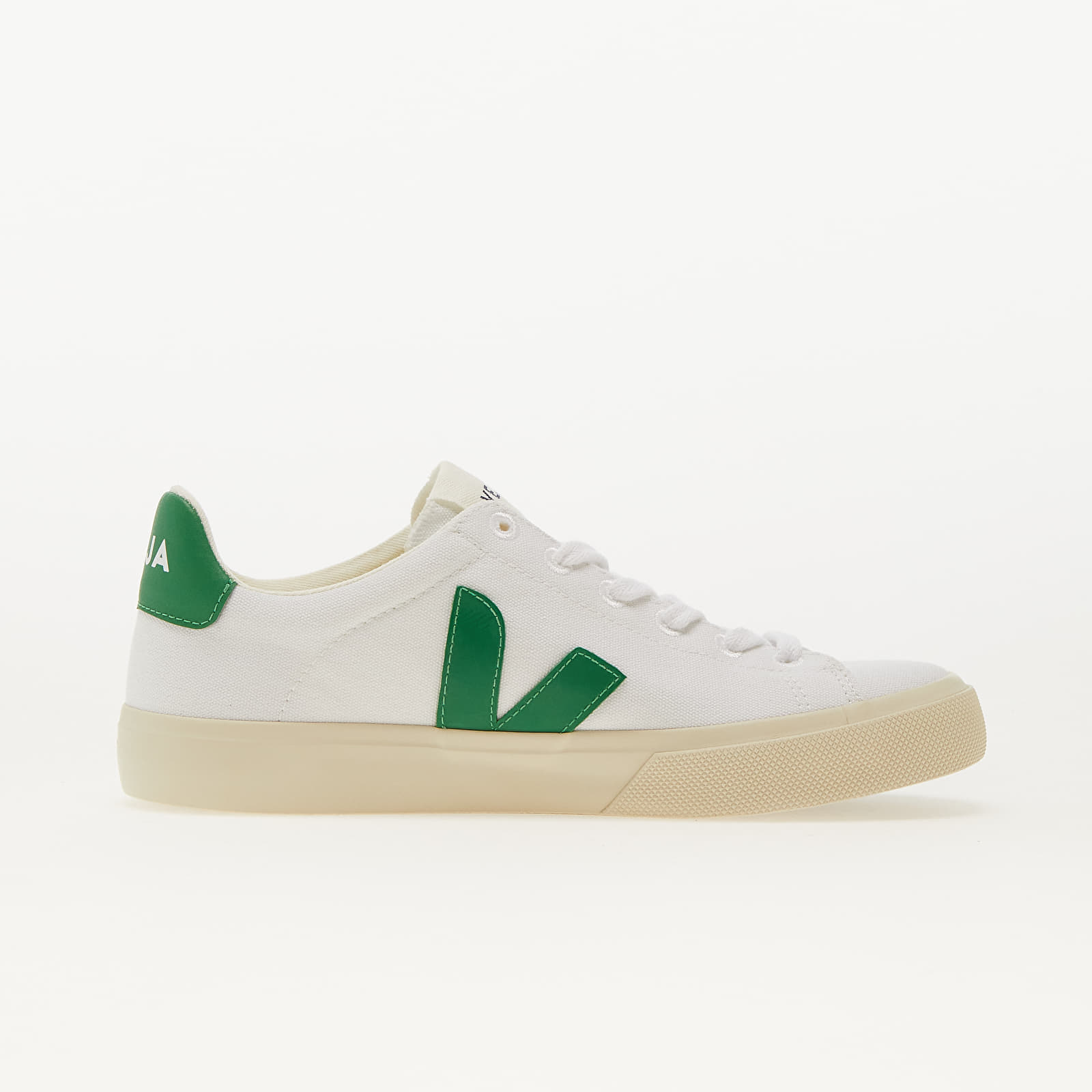 Încălțăminte și sneakerși pentru bărbați Veja Campo Canvas White/ Emeraude