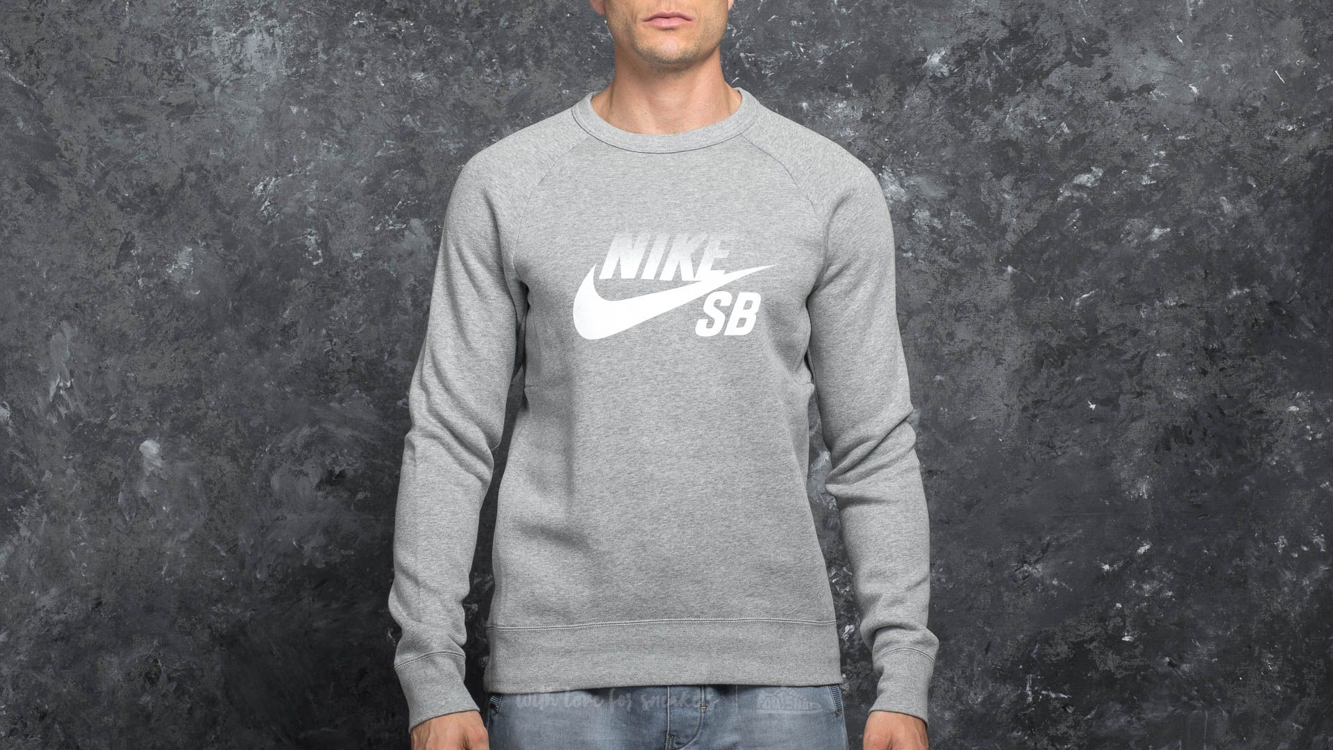Hoodies en truien Nike SB Icon Fade Crew Medium Grey Heather