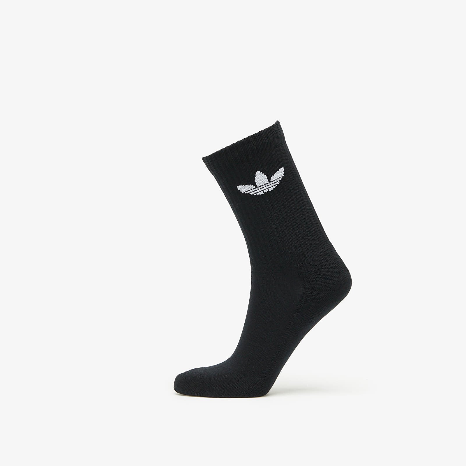 adidas Trefoil Cushion Crew Sock 3-Pack White/ Medium Grey Heather/ Black - 1 | YEO