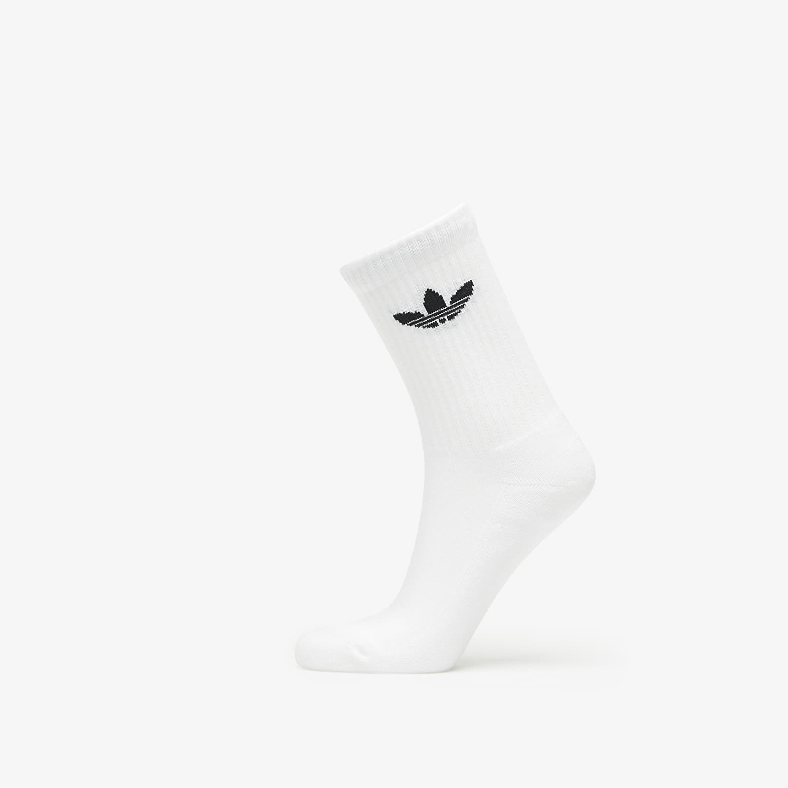 Socks adidas Trefoil Cushion Crew Sock 3-Pack White/ Medium Grey Heather/ Black