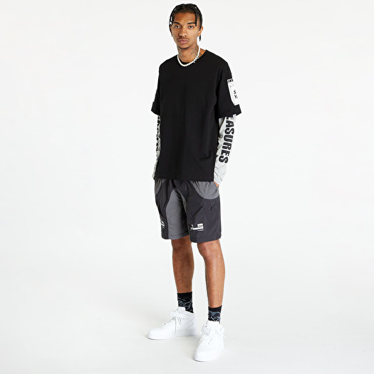 Black long sleeve shirt with shorts cheap