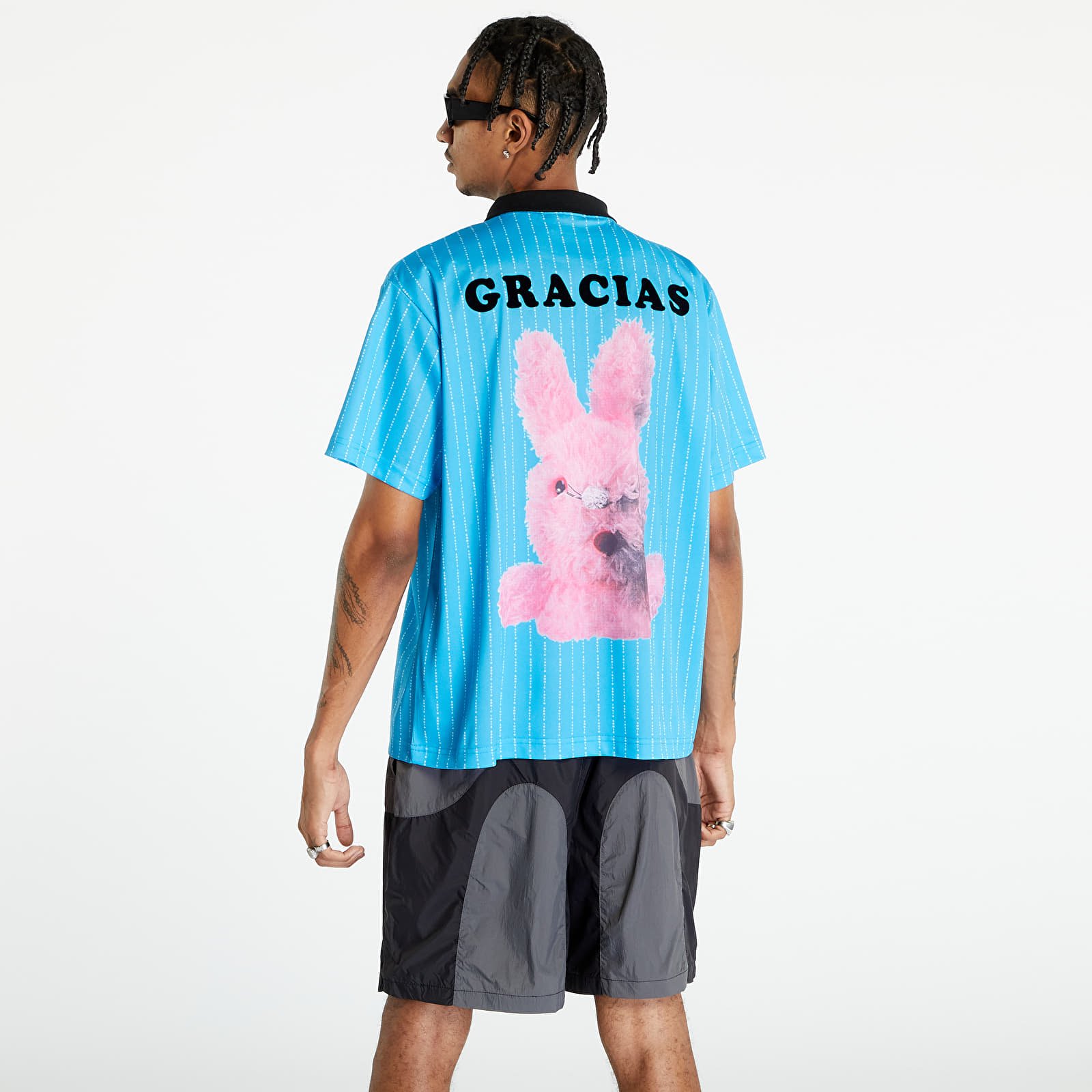 Marškinėliai PLEASURES Bunny Soccer Jersey Blue