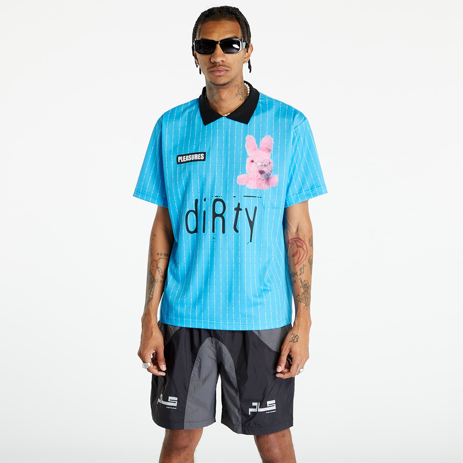 Marškinėliai PLEASURES Bunny Soccer Jersey Blue