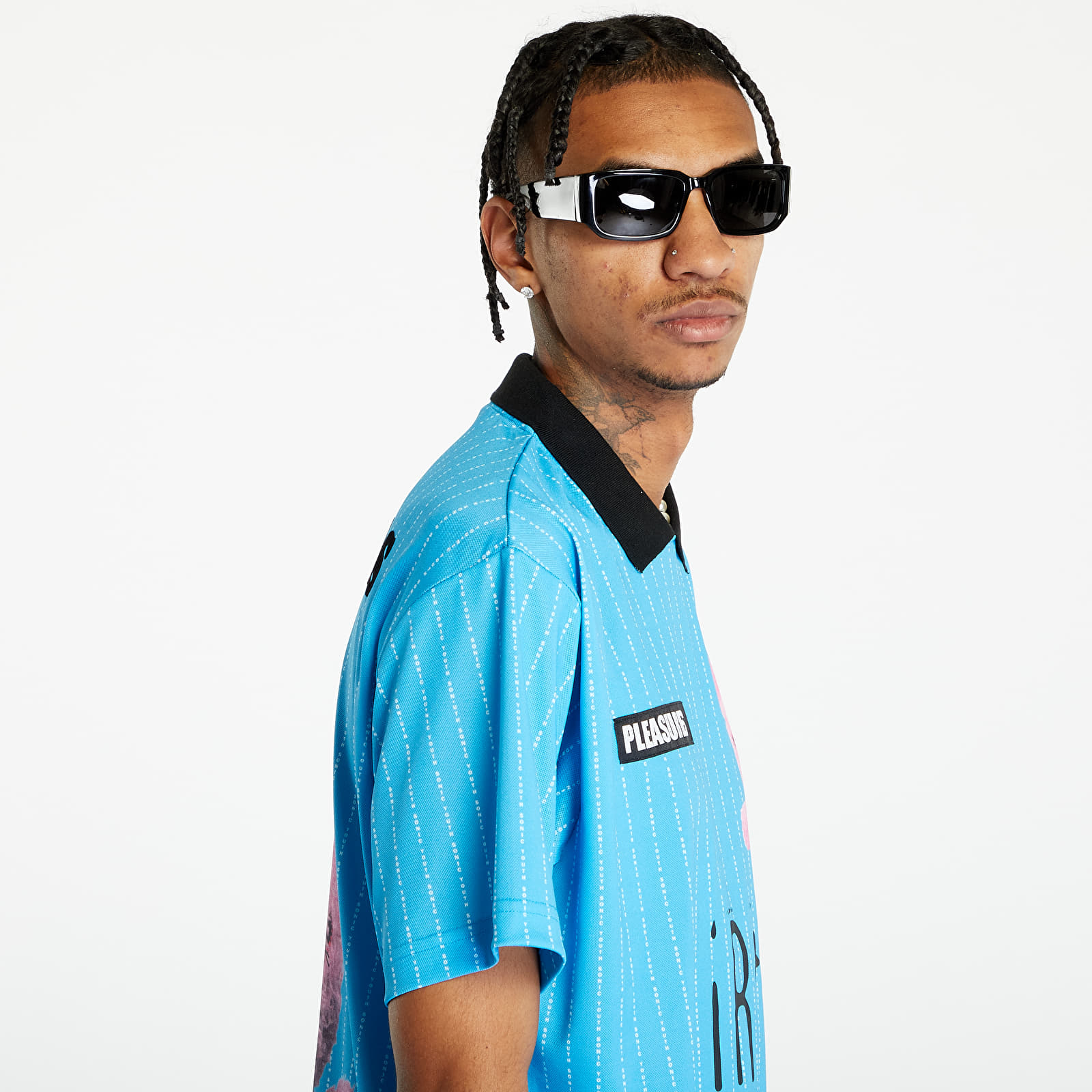 Marškinėliai PLEASURES Bunny Soccer Jersey Blue
