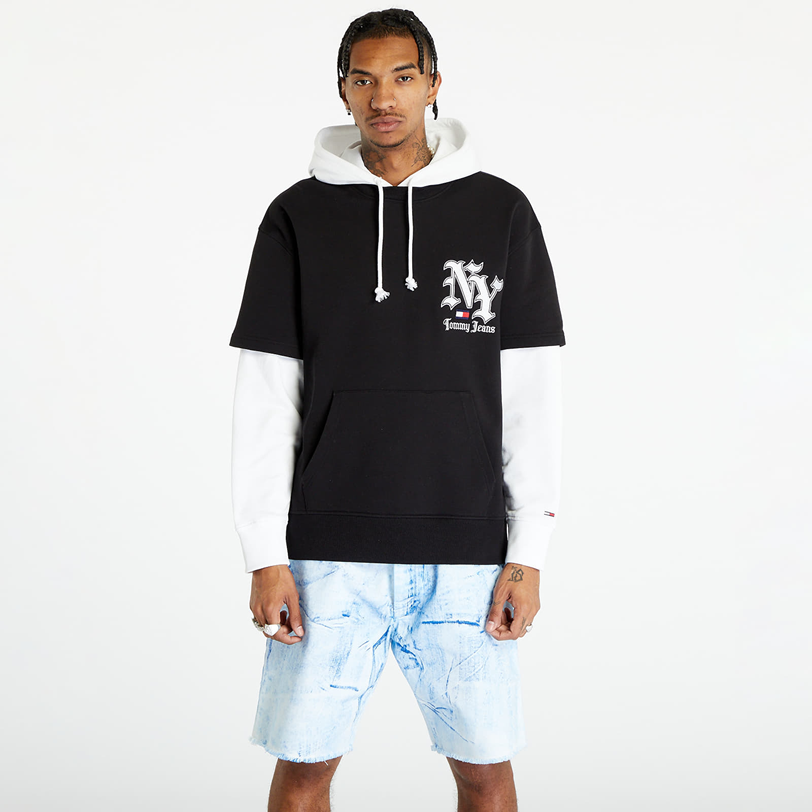 Levně Tommy Jeans Relaxed Ny Grunge Hoodie Black