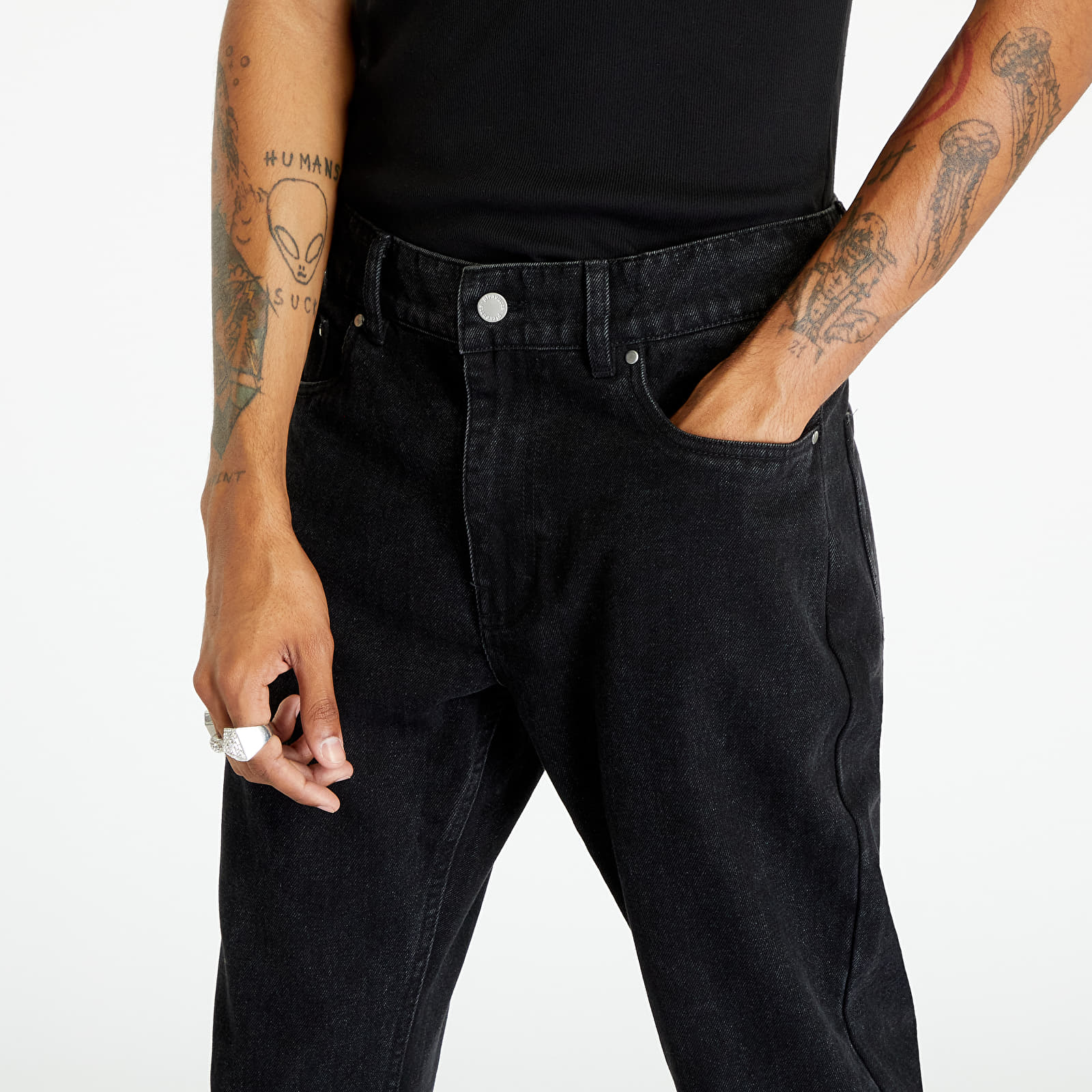 Bikses PLEASURES x Sonic Youth Washing Machine Denim Black