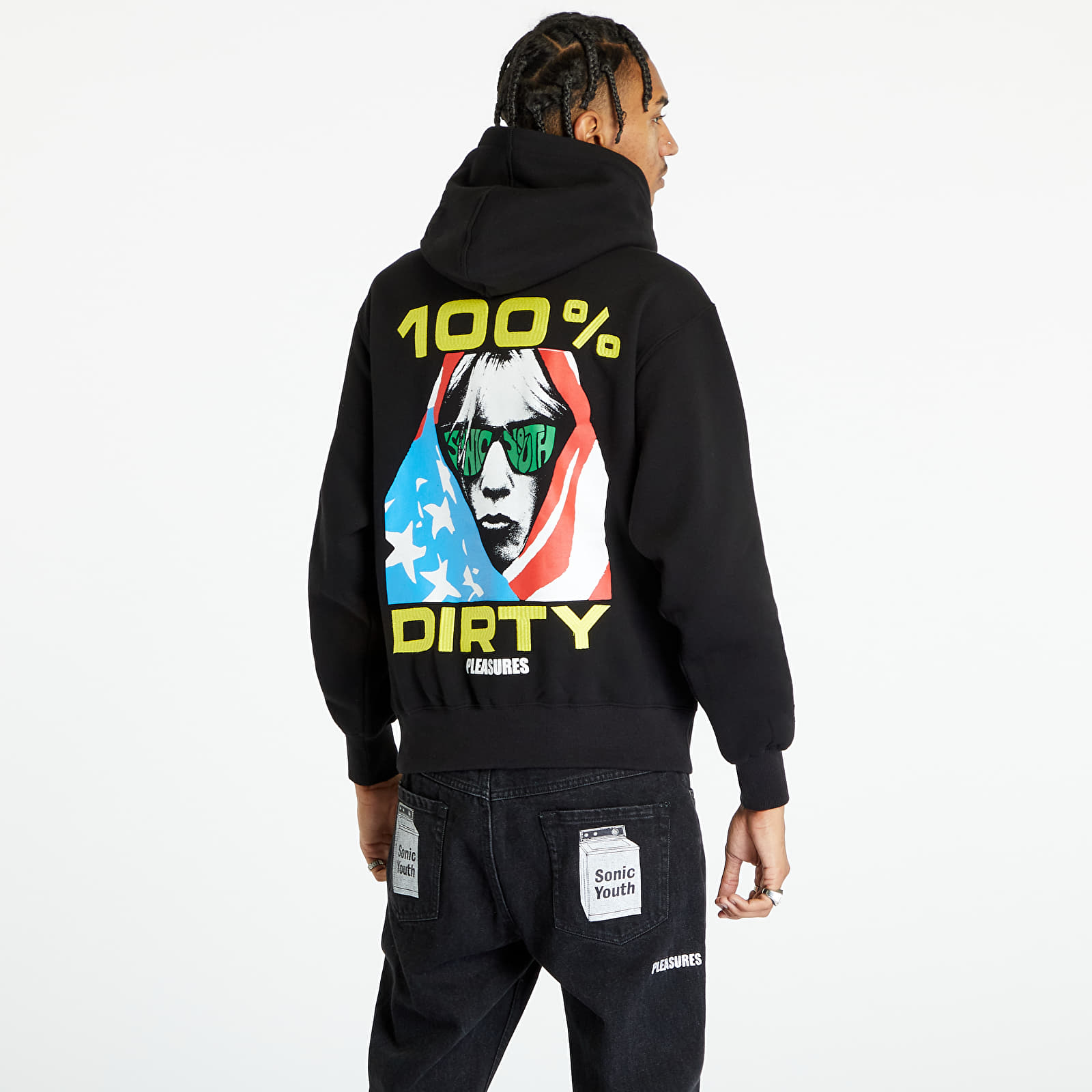 Kapucnis pulóverek és pulcsik PLEASURES Dirty Hoodie Black