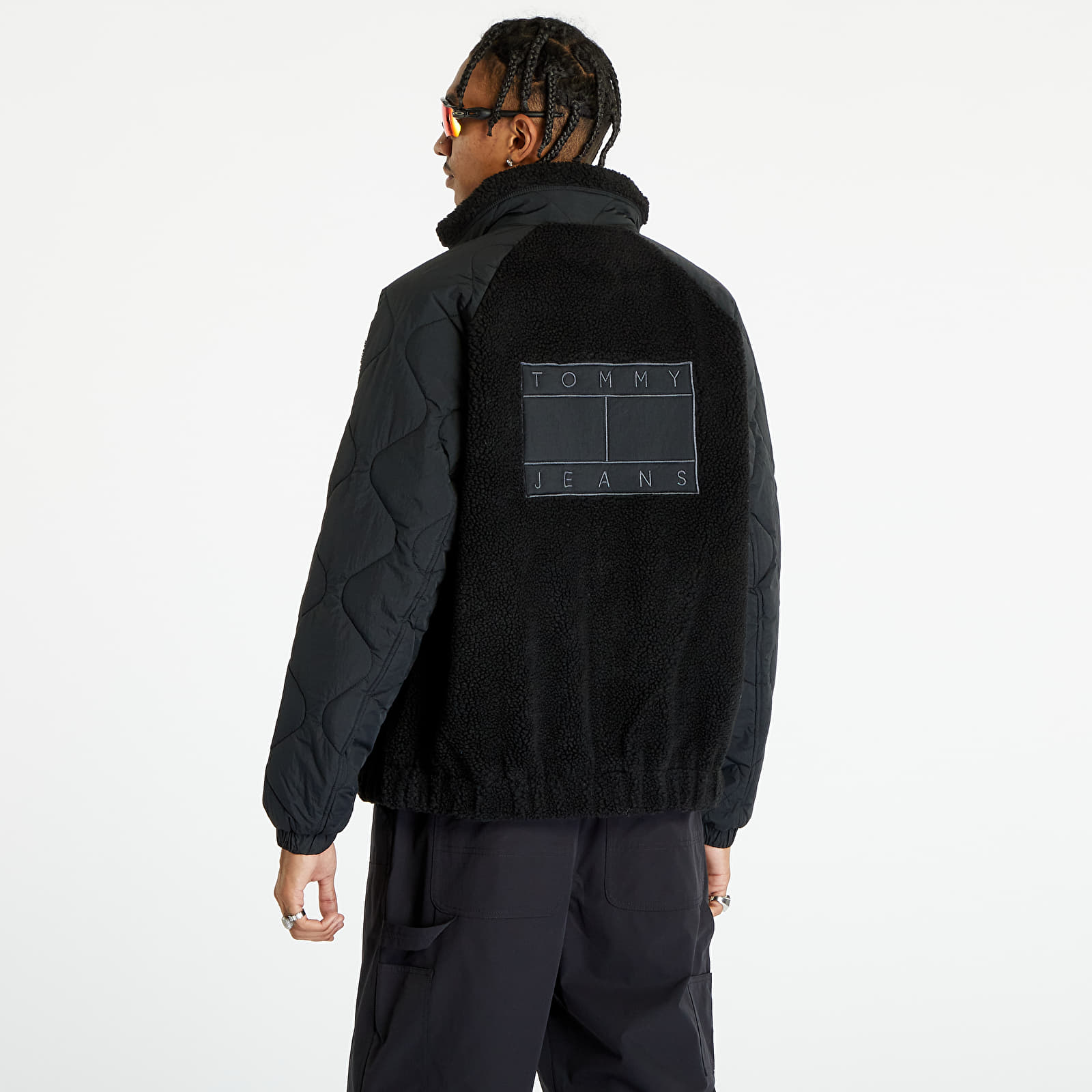 Jackets Tommy Jeans Mix Media Sherpa Jacket Black