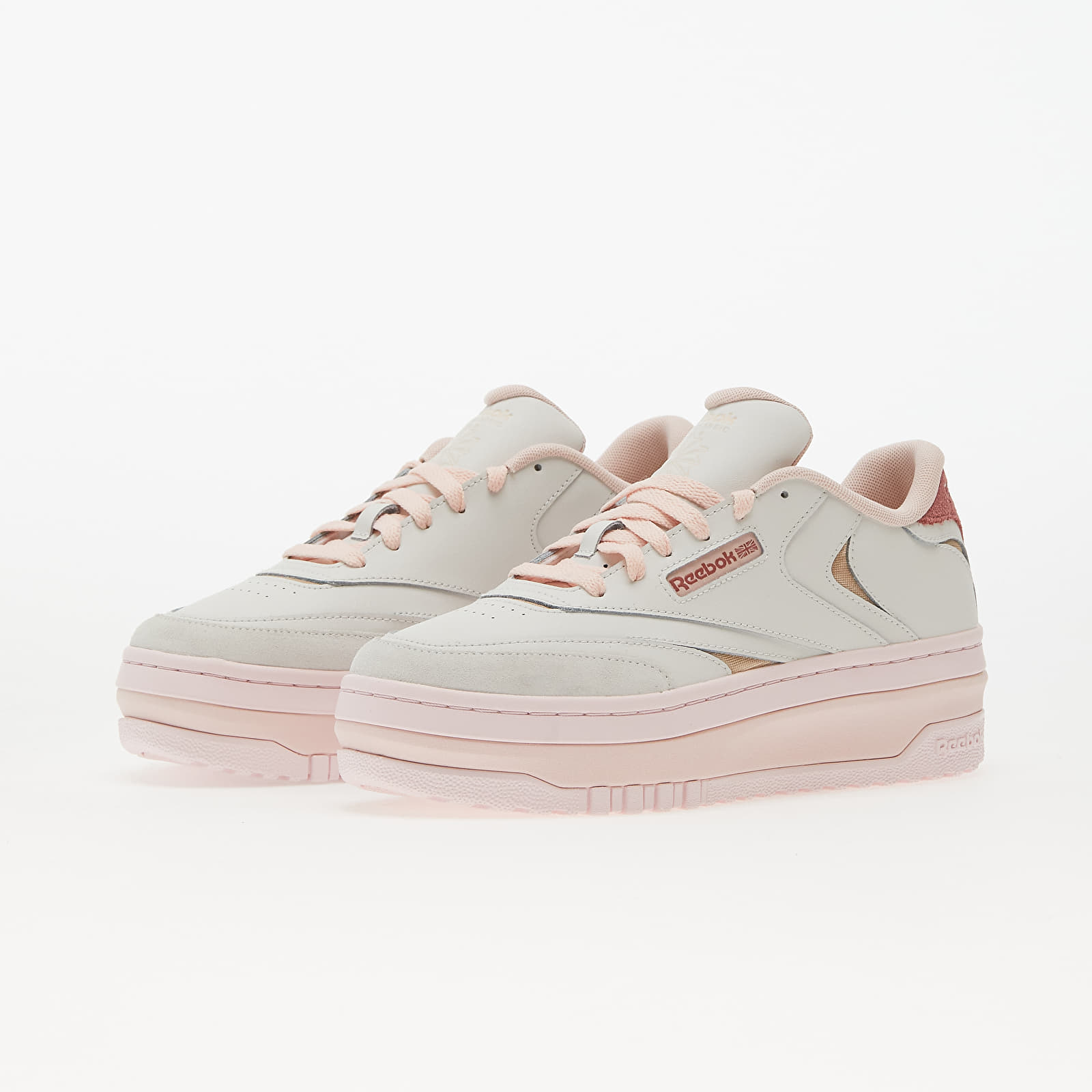 Încălțăminte și sneakerși pentru femei Reebok Club C Extra Pure Grey/ Pospin/ Porpnk