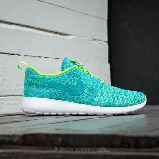 Nike roshe top flyknit mujer verdes