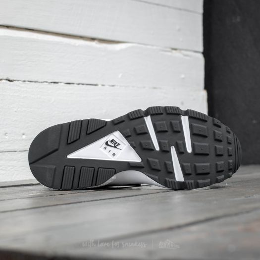 Black huaraches white bottom sales