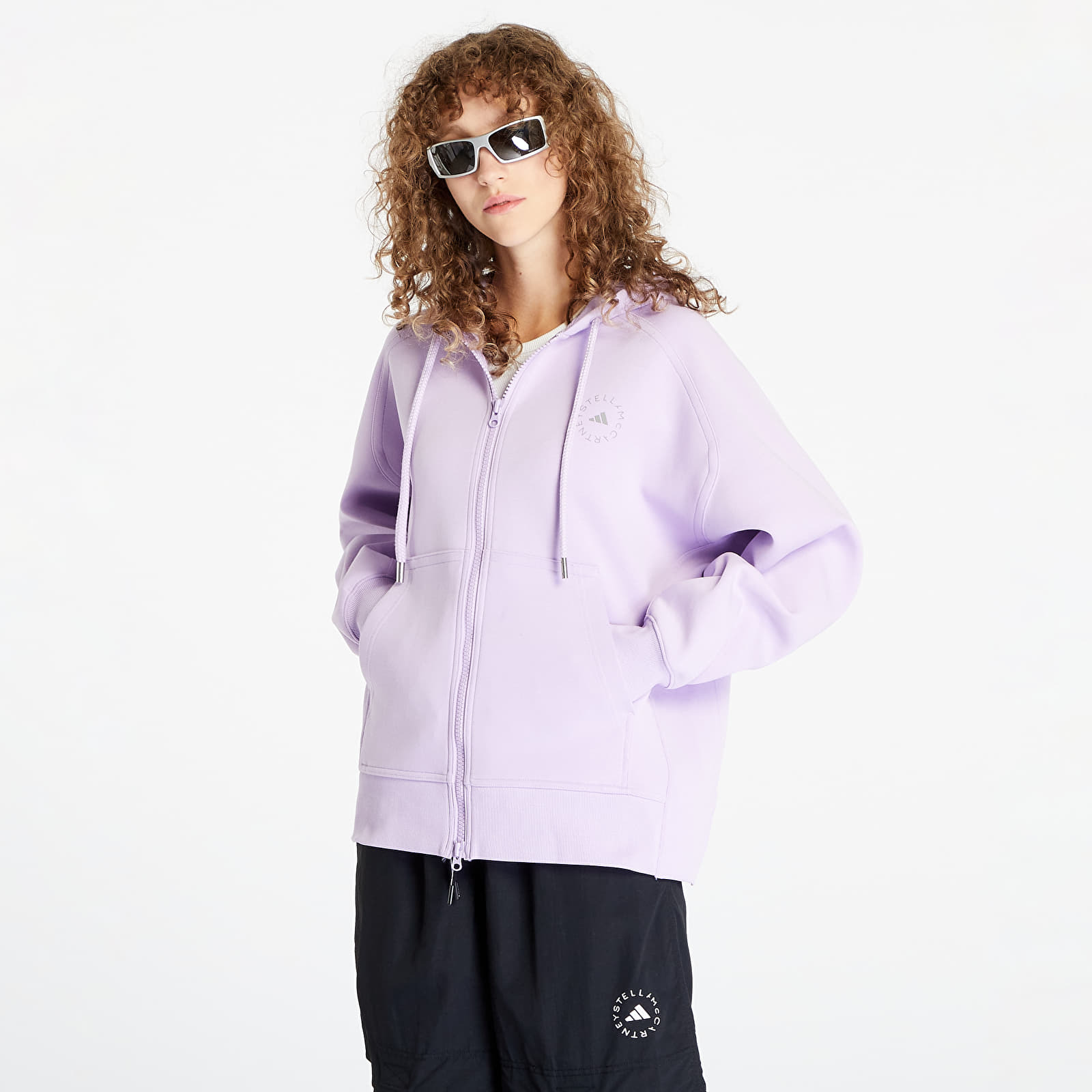 Levně adidas by Stella McCartney Full-Zip Hoodie Purple Glow