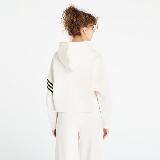 Adidas women's recycled cotton online crop hoodie