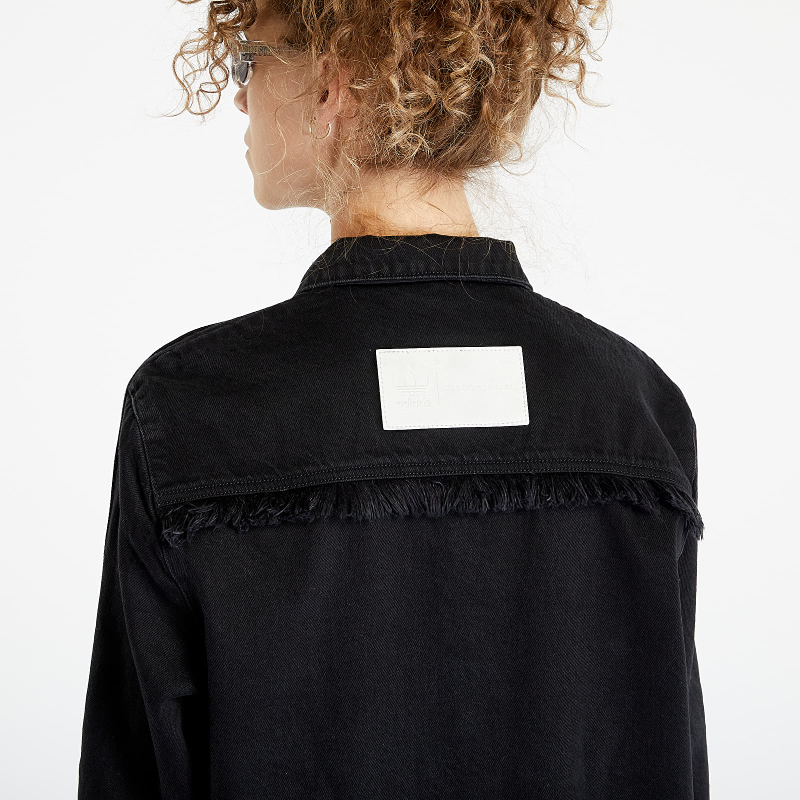 Kjole adidas Originals x KSENIASCHNAIDER Denim Shirt Dress Black Denim