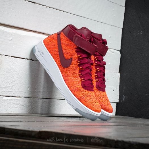 Frauen Nike W Air Force 1 Flyknit Total Crimson Team Red Footshop