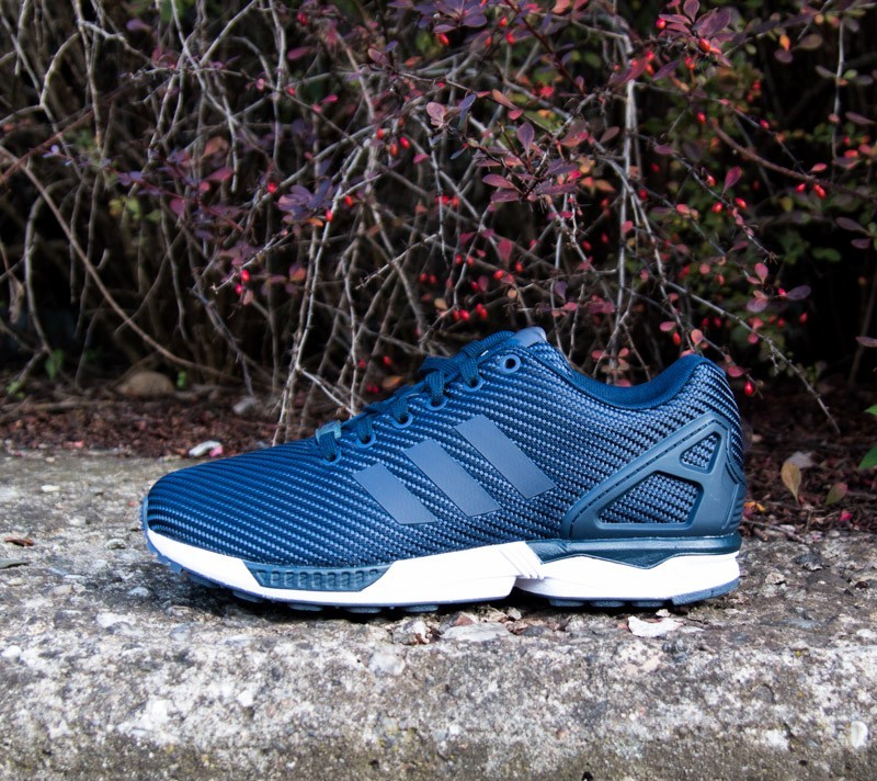 Adidas originals zx flux trainers dark blue top