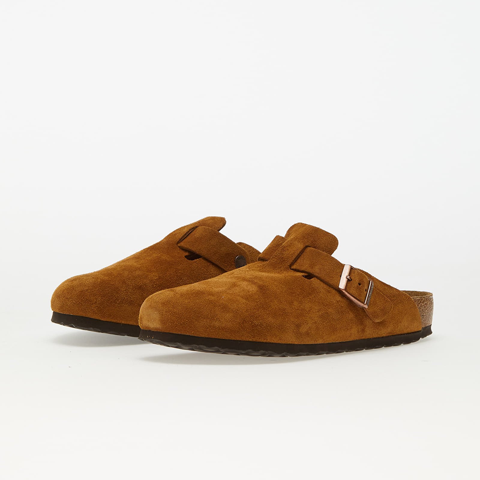 Herresko Birkenstock Boston Soft Footbed Velvet Leather Mink