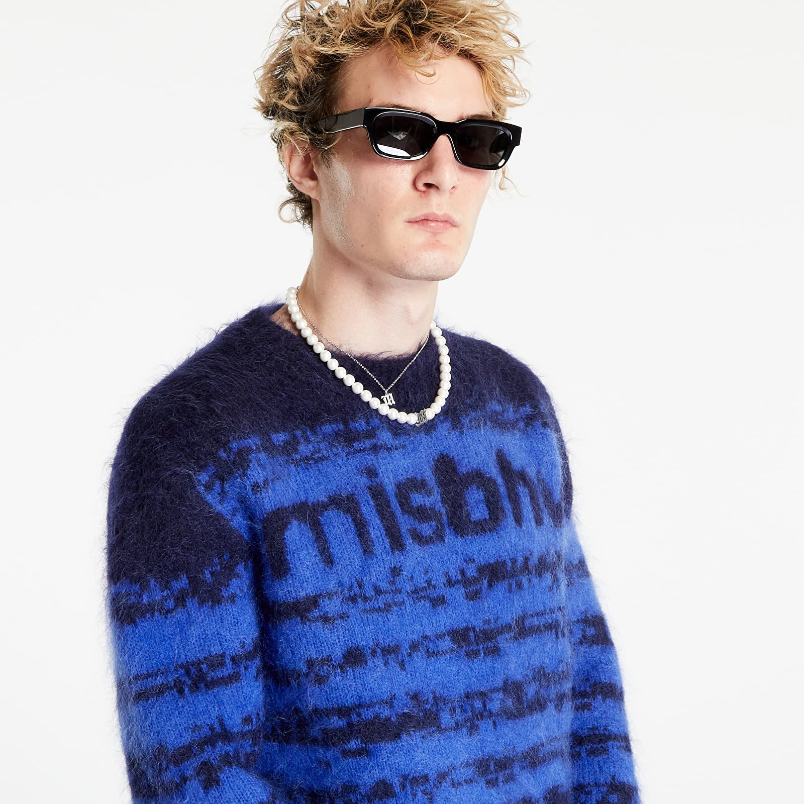 Maglioni MISBHV Brushed Mohair Knit Sweater UNISEX Electric Blue